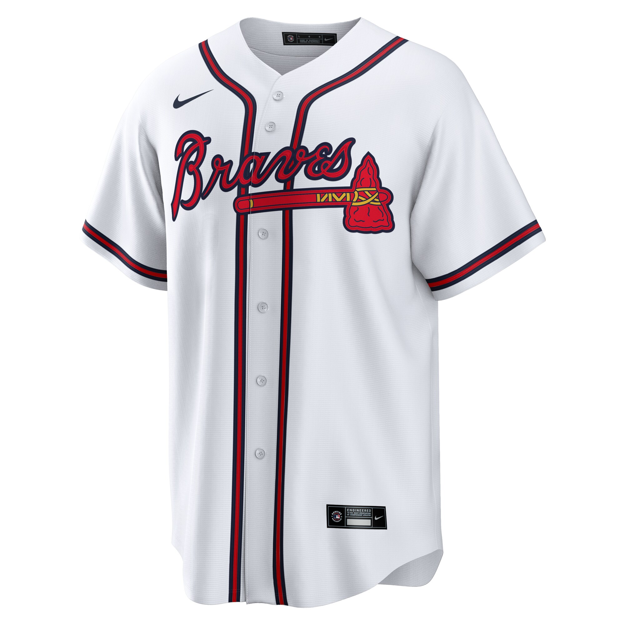 Alternative view of Men's Atlanta Braves Chris Sale White Home Baseball Jersey - JS757