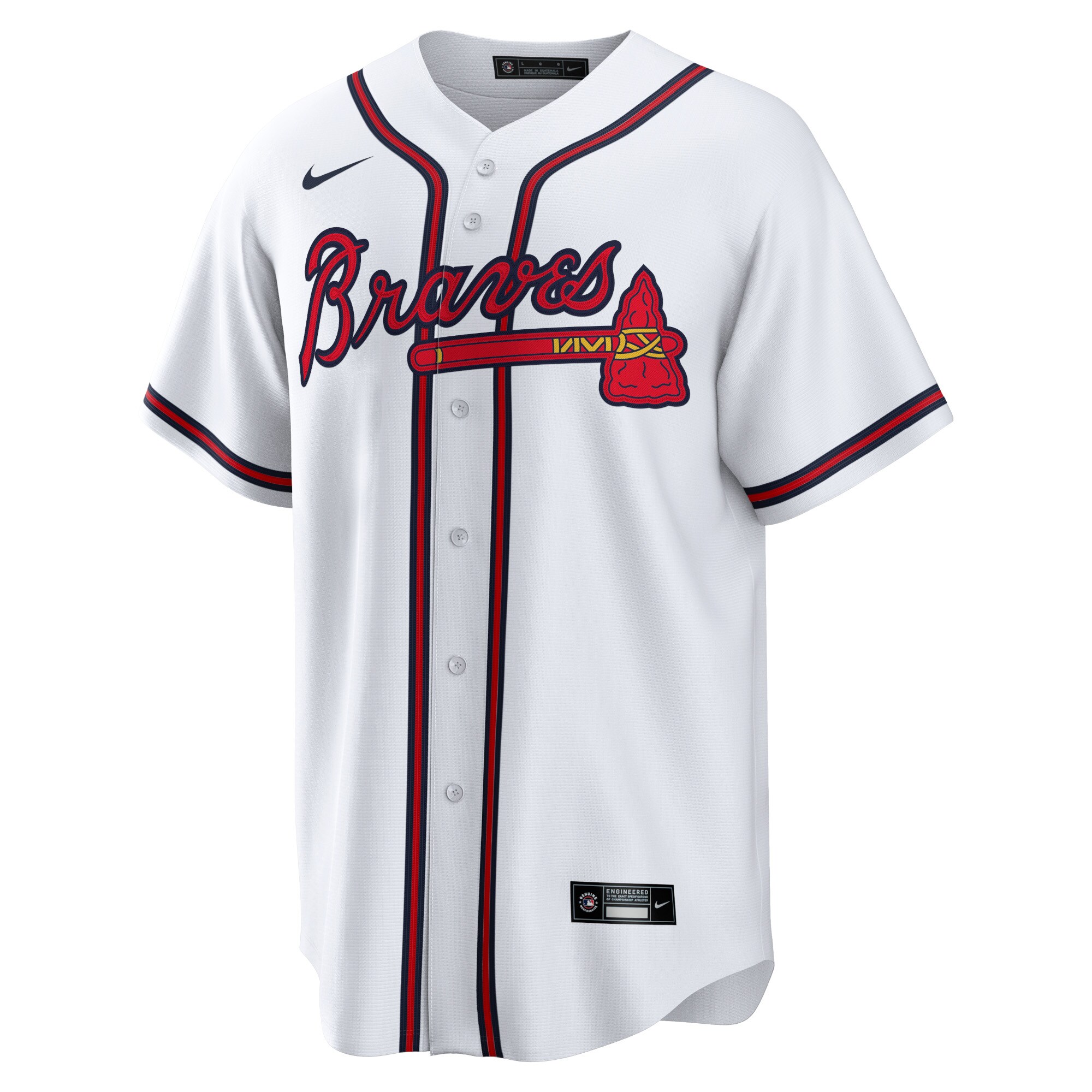 Alternative view of Men's Atlanta Braves Fred McGriff White 2023 Hall of Fame Inline Baseball Jersey - JS345