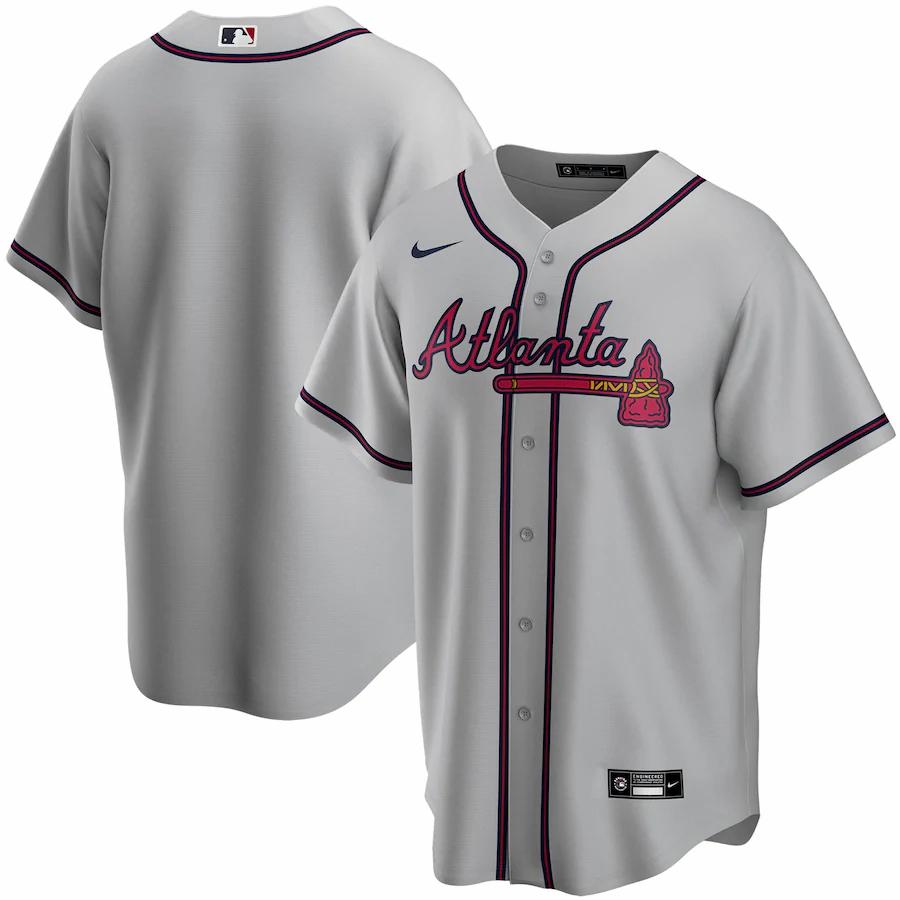Men's Atlanta Braves Gray Road 2020 Replica Team Baseball Jersey