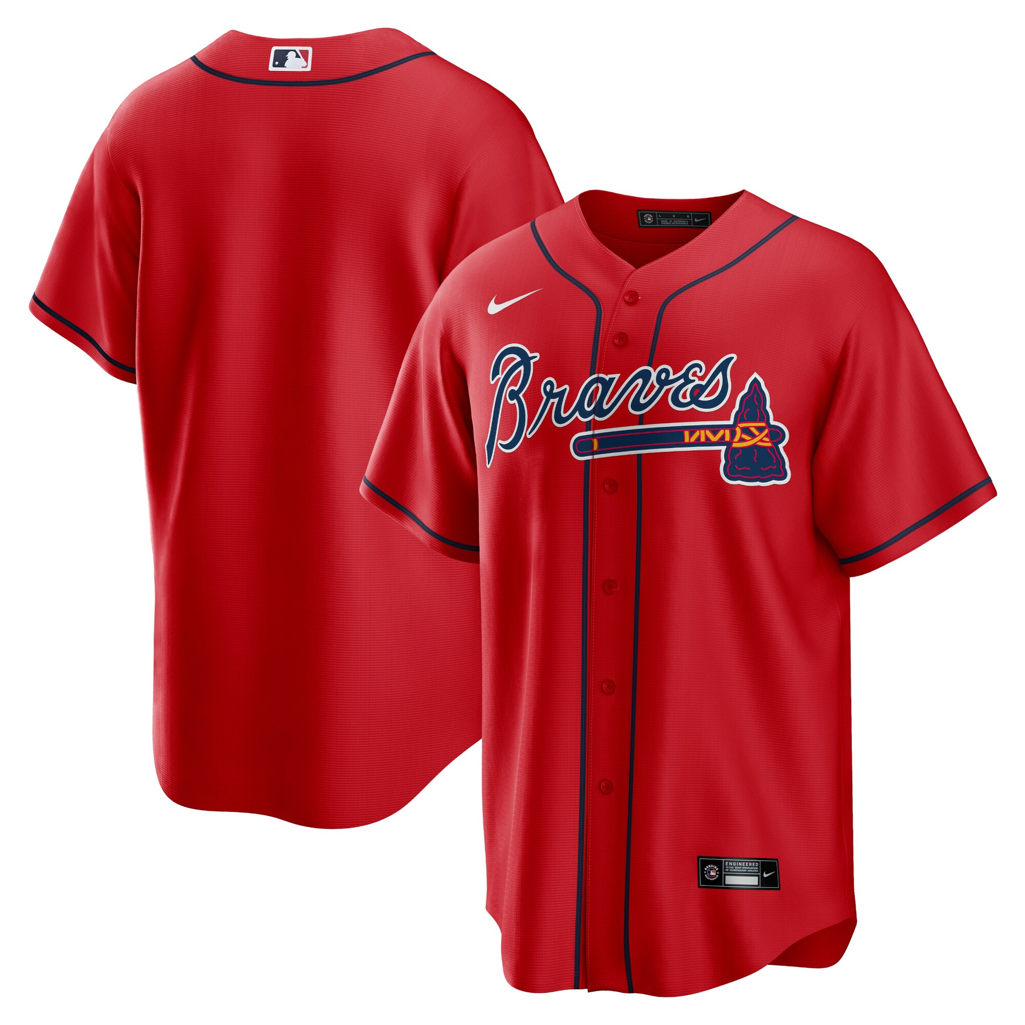 Men's Atlanta Braves Red Alternate Team Baseball Jersey - JS375