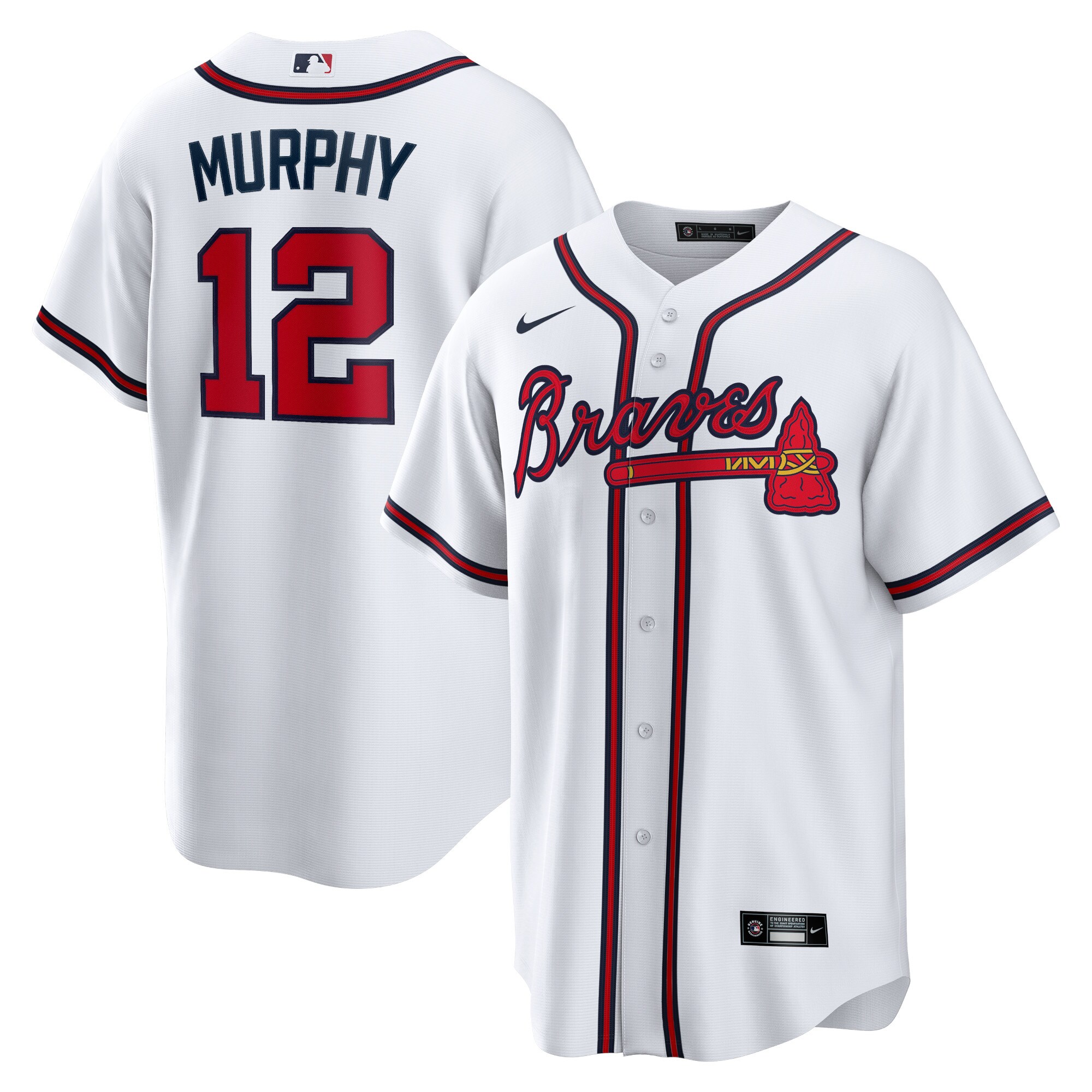 Men's Atlanta Braves Sean Murphy White Player Baseball Jersey - JS209