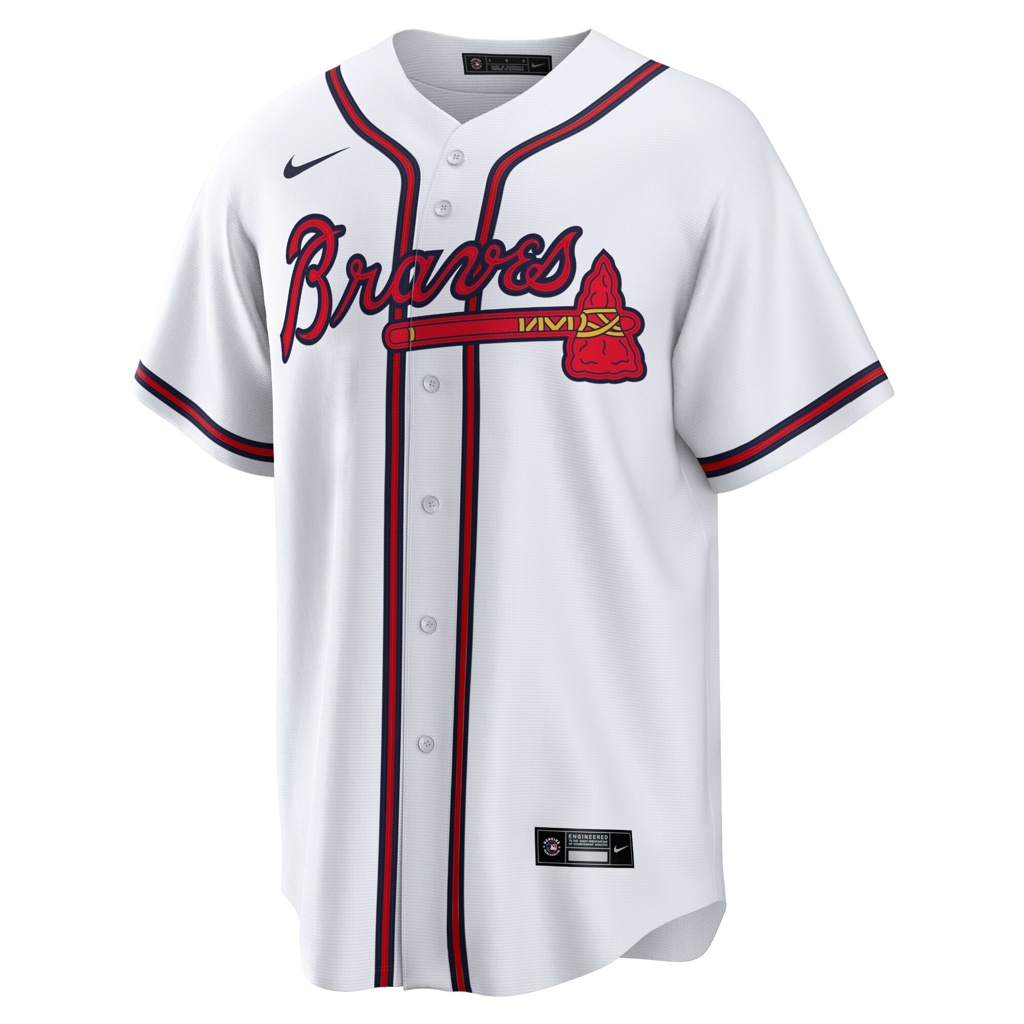Alternative view of Men's Atlanta Braves Spencer Strider White Player Baseball Jersey - JS289