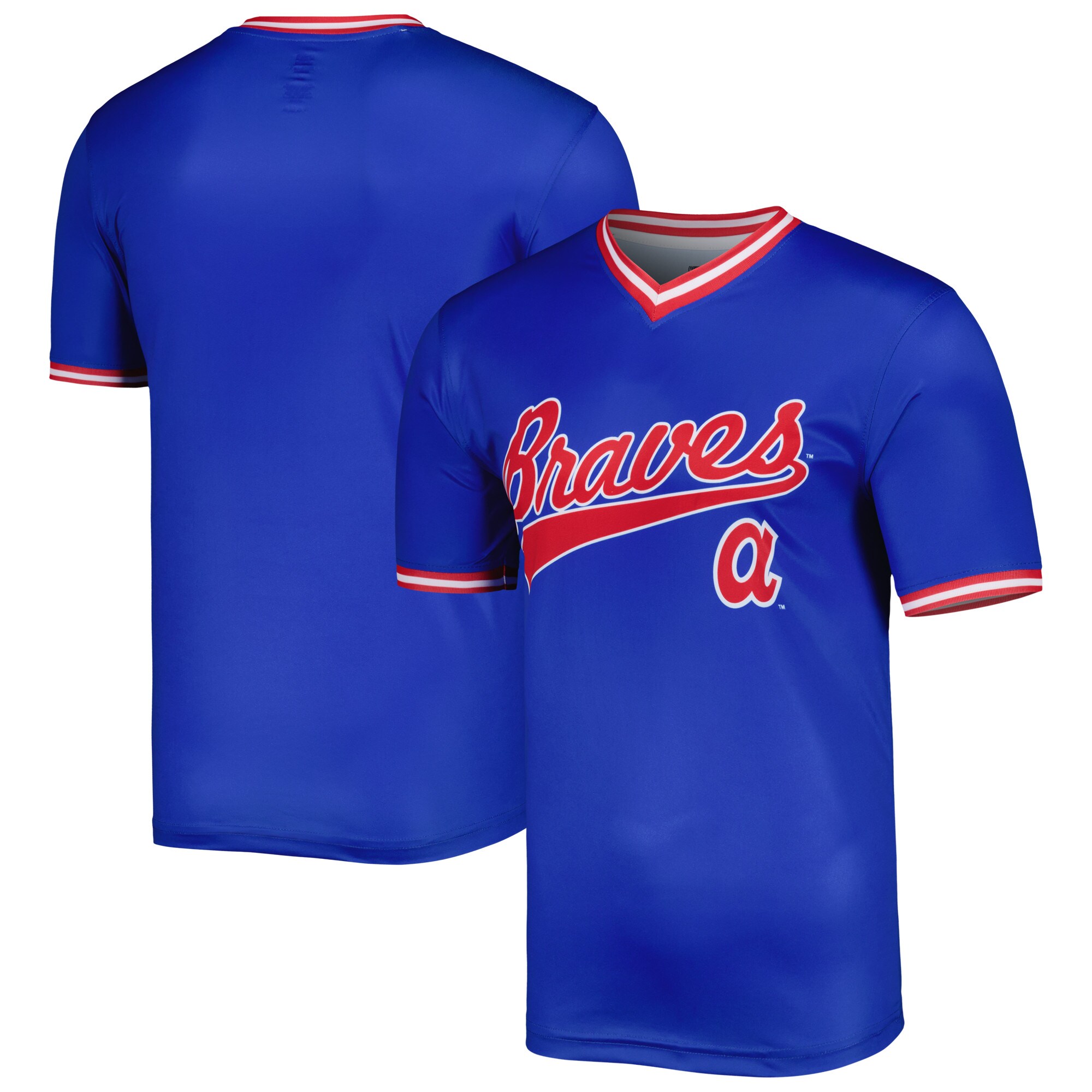 Men's Atlanta Braves Stitches Royal Cooperstown Collection Team Baseball Jersey - JS468