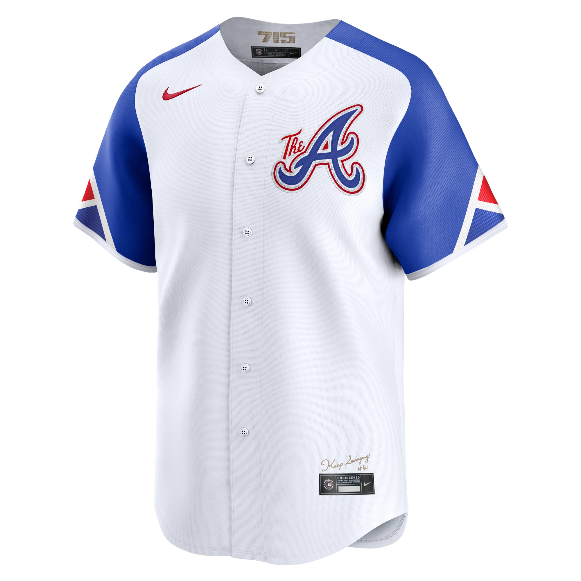 Alternative view of Men's Atlanta Braves White City Connect Limited Baseball Jersey - JS208