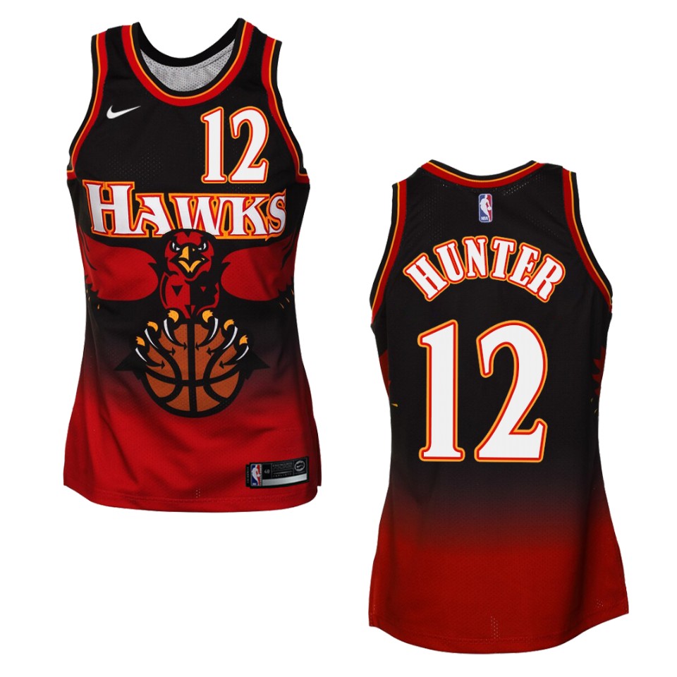 Men's Atlanta Hawks #12 De'andre Hunter Hardwood Classics Swingman Basketball Jersey - Red