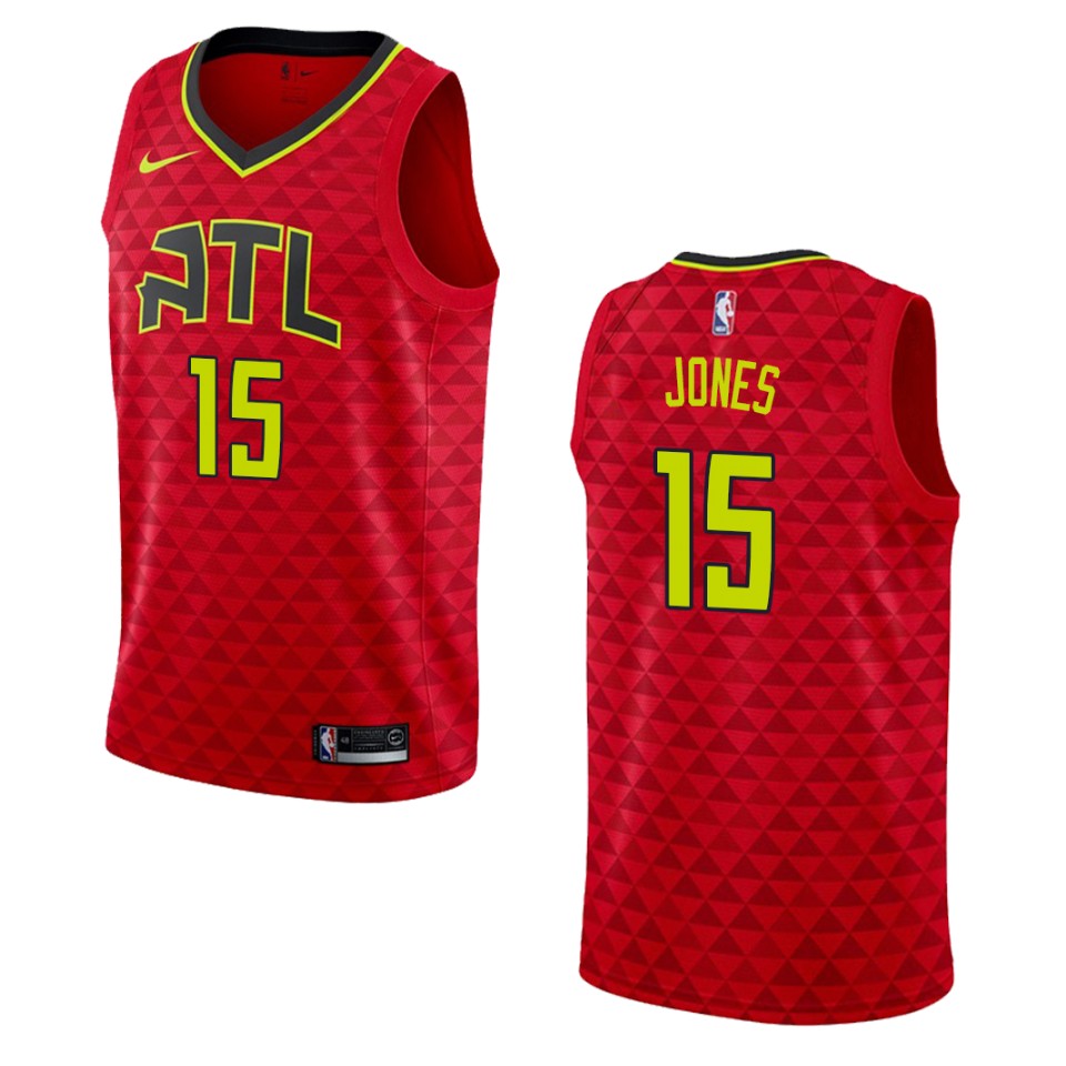 Men's Atlanta Hawks #15 Damian Jones Statement Swingman Basketball Jersey - Red