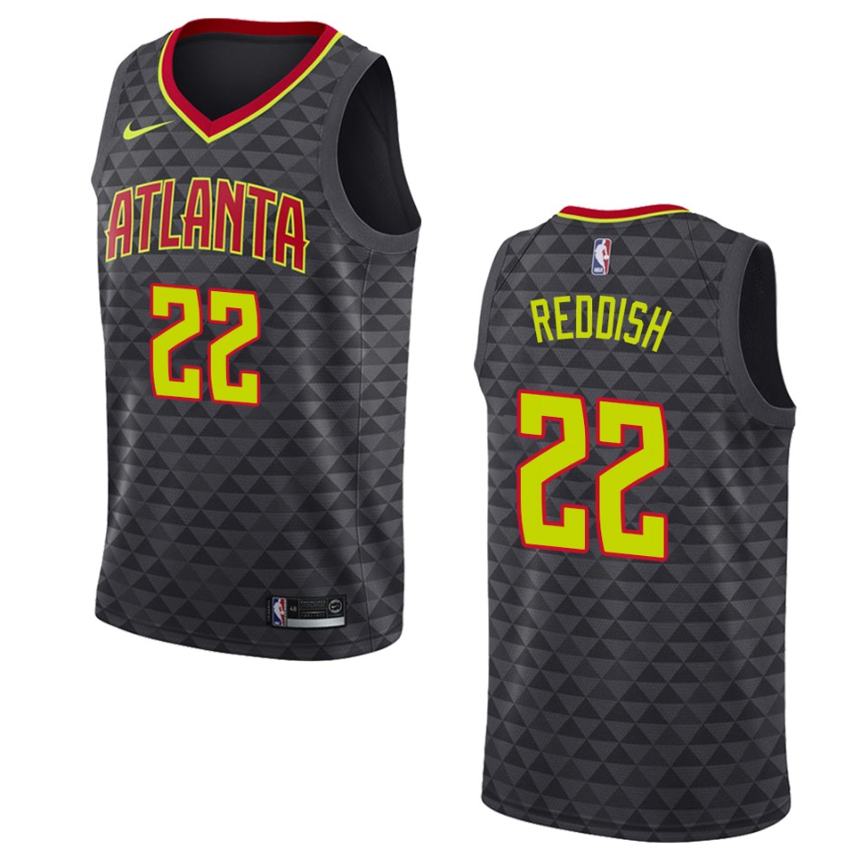 Men's Atlanta Hawks #22 Cam Reddish Icon Swingman Basketball Jersey - Black