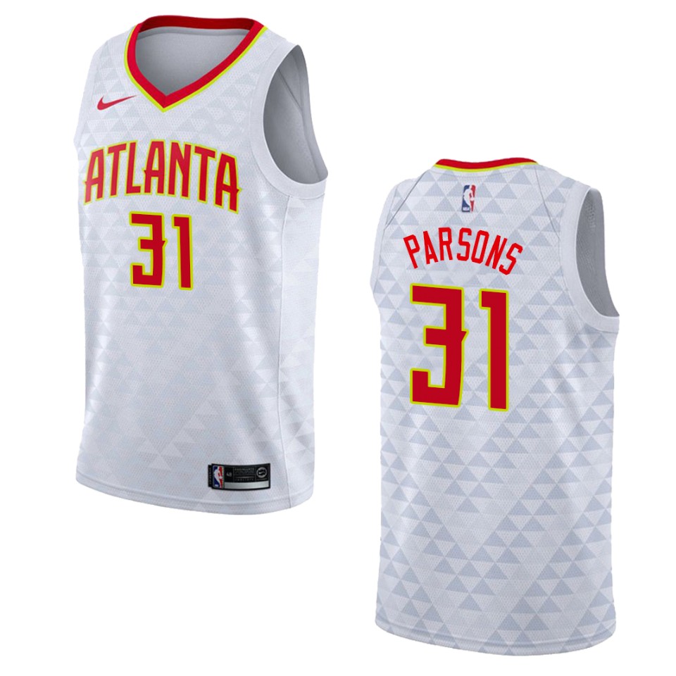 Men's Atlanta Hawks #31 Chandler Parsons Association Swingman Basketball Jersey - White