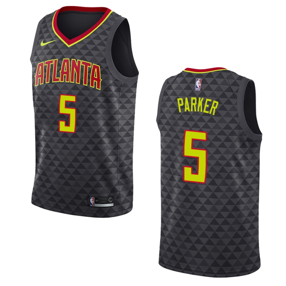 Men's Atlanta Hawks #5 Jabari Parker Icon Swingman Basketball Jersey - Black