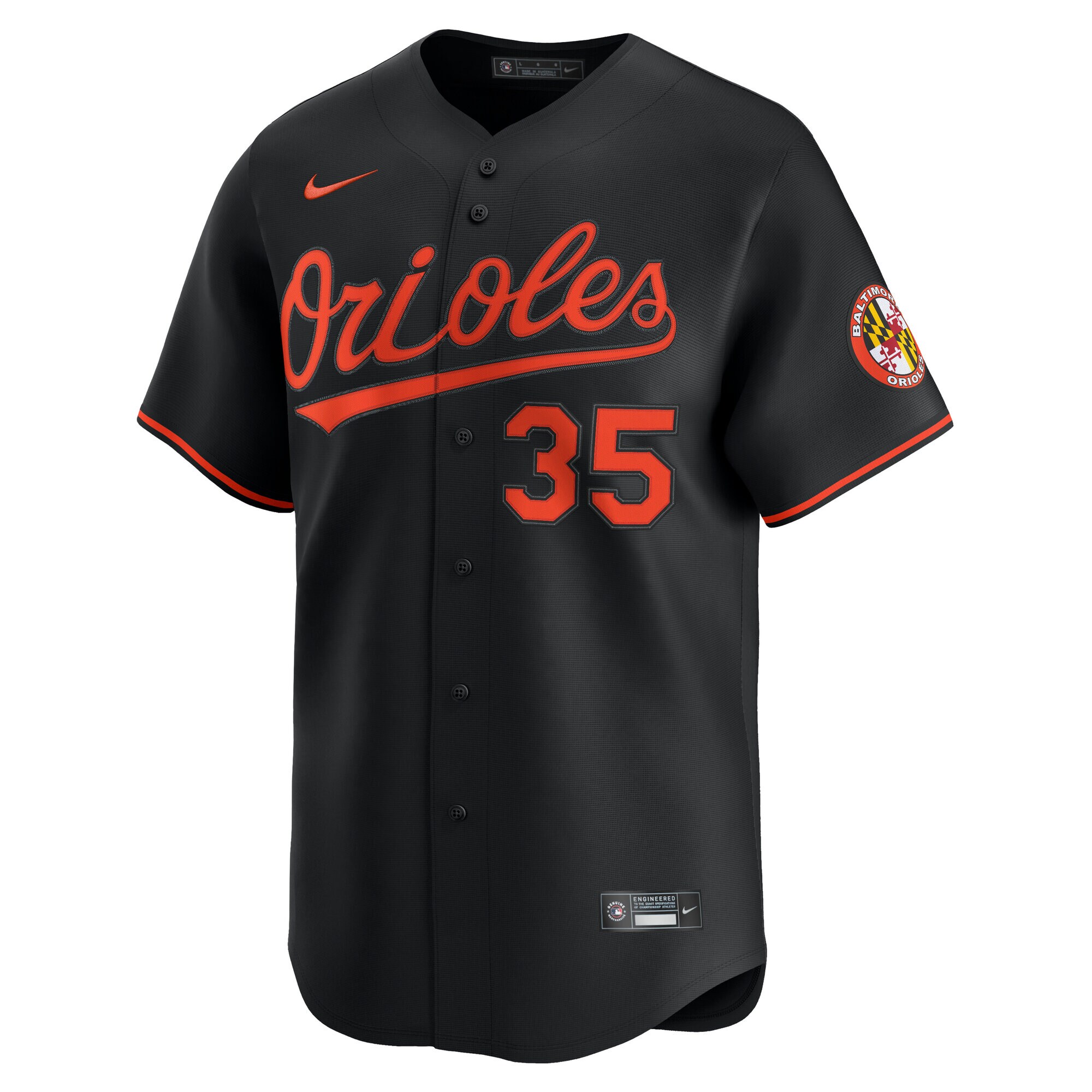 Alternative view of Men's Baltimore Orioles Adley Rutschman Black Alternate Limited Player Jersey