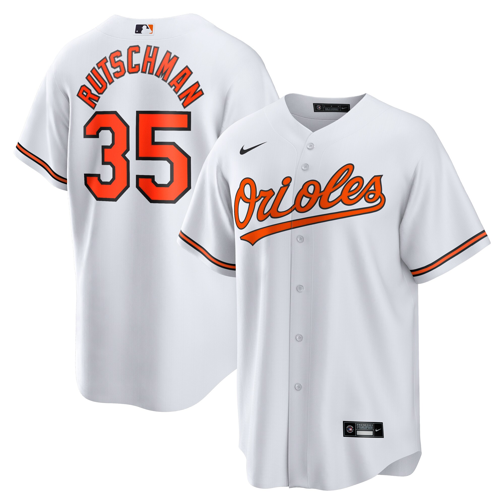 Men's Baltimore Orioles Adley Rutschman White Player Jersey