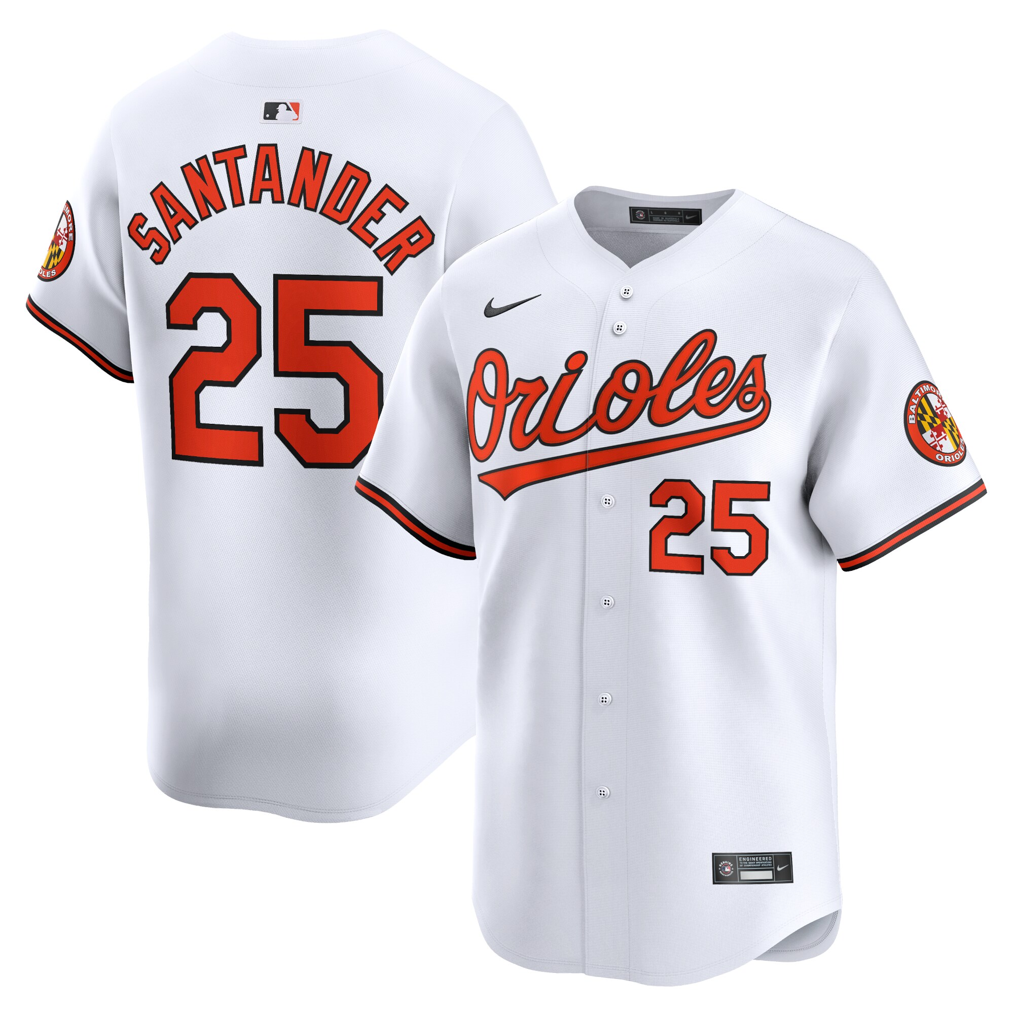 Men's Baltimore Orioles Anthony Santander White Home Limited Player Jersey