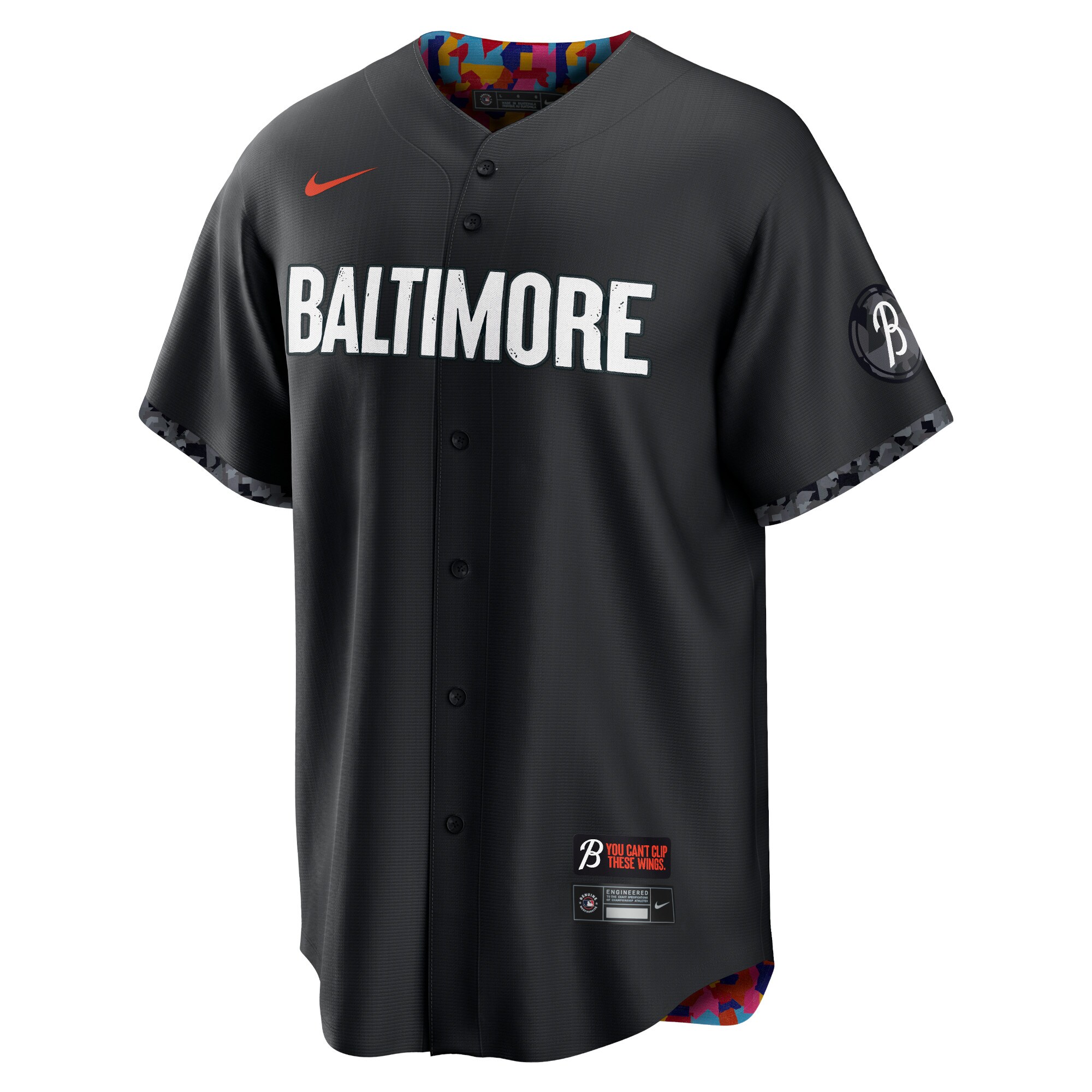Alternative view of Men's Baltimore Orioles Black City Connect Baseball Jersey
