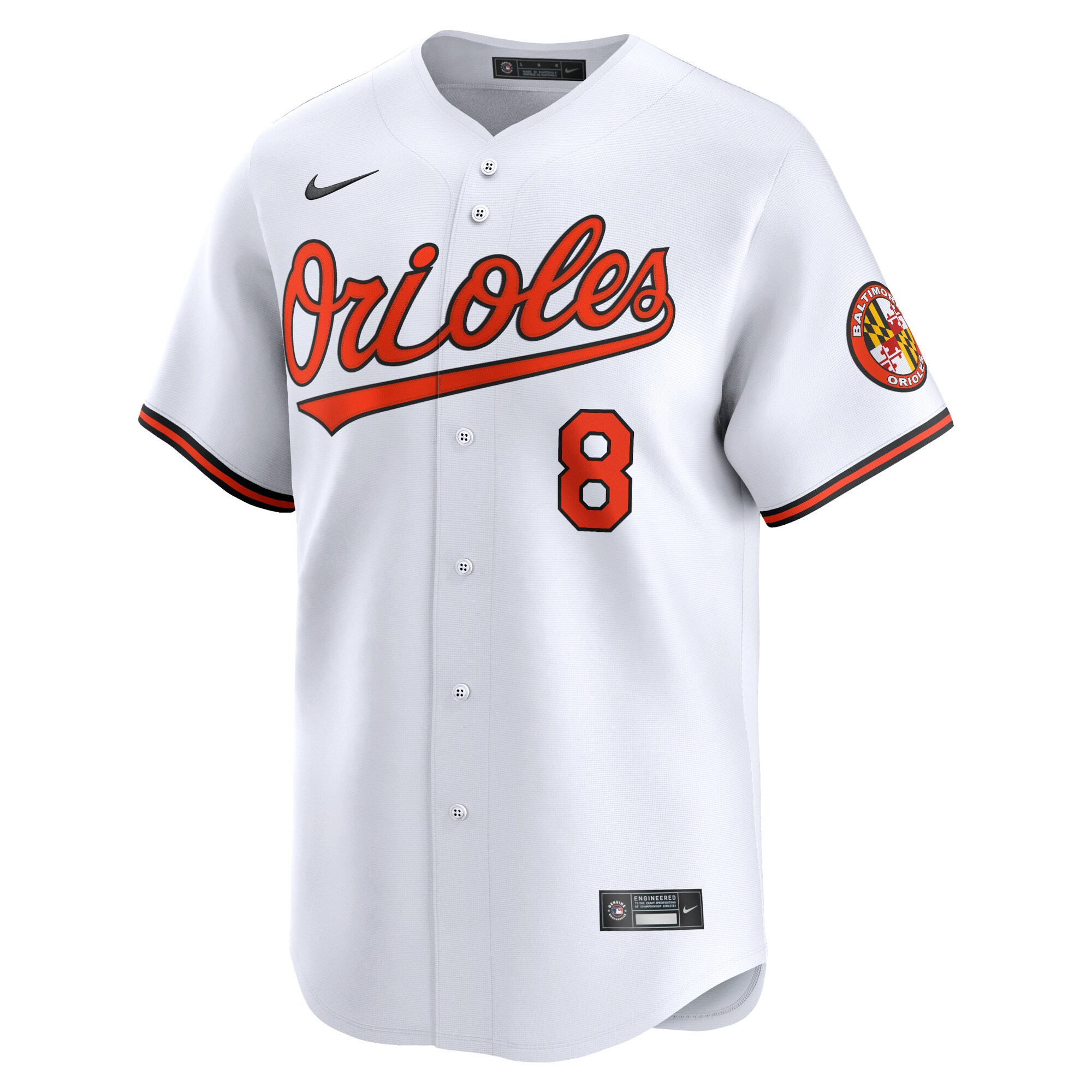 Alternative view of Men's Baltimore Orioles Cal Ripken Jr. White Home Limited Player Jersey