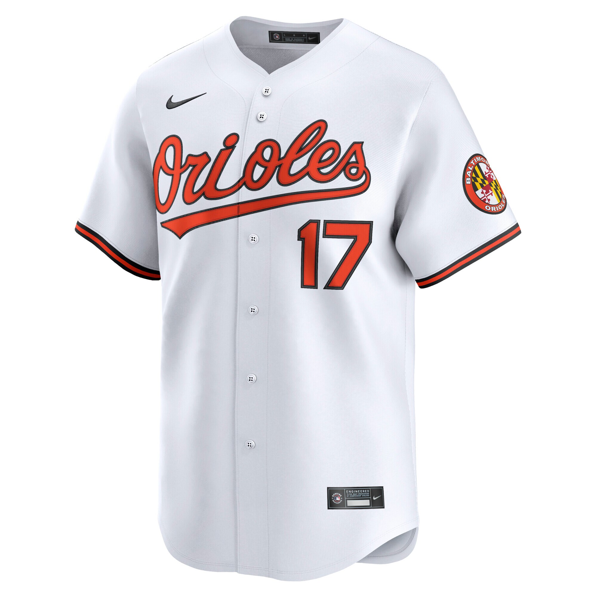 Alternative view of Men's Baltimore Orioles Colton Cowser White Home Limited Player Baseball Jersey