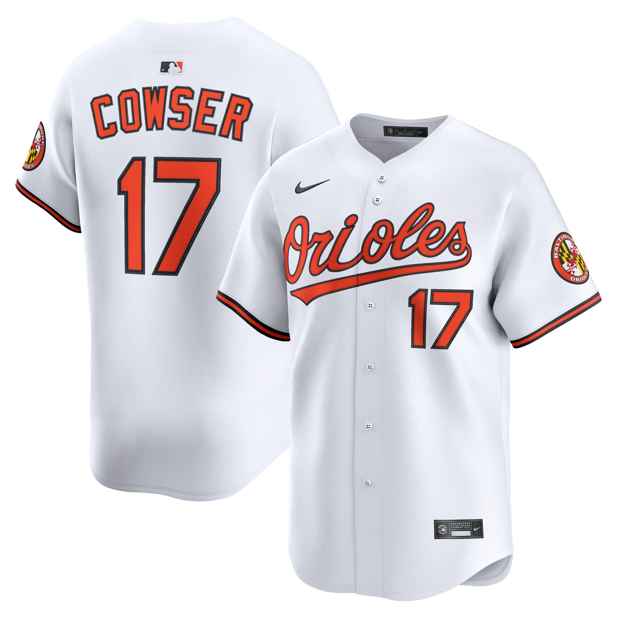 Men's Baltimore Orioles Colton Cowser White Home Limited Player Baseball Jersey