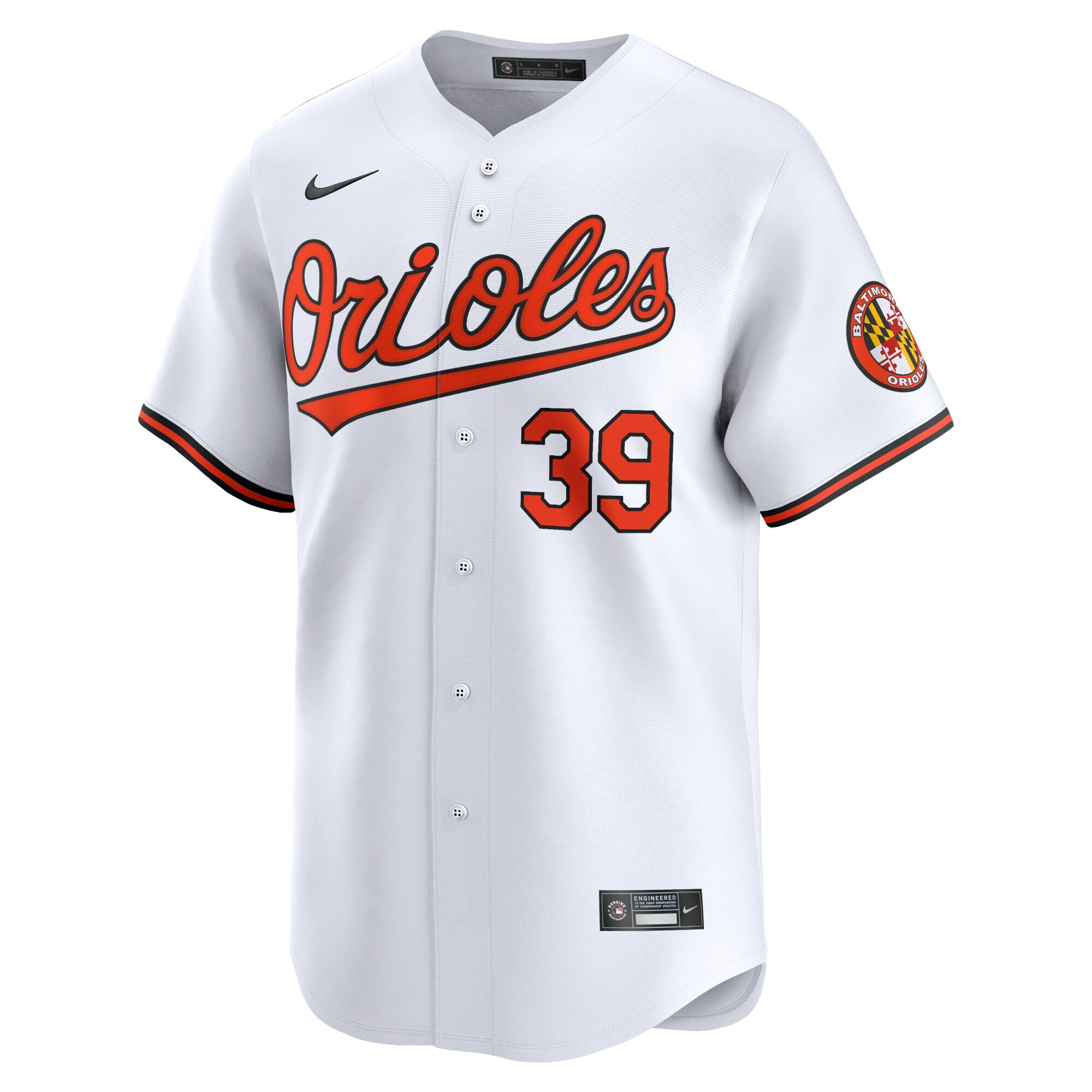 Alternative view of Men's Baltimore Orioles Corbin Burnes White Home Limited Player Baseball Jersey