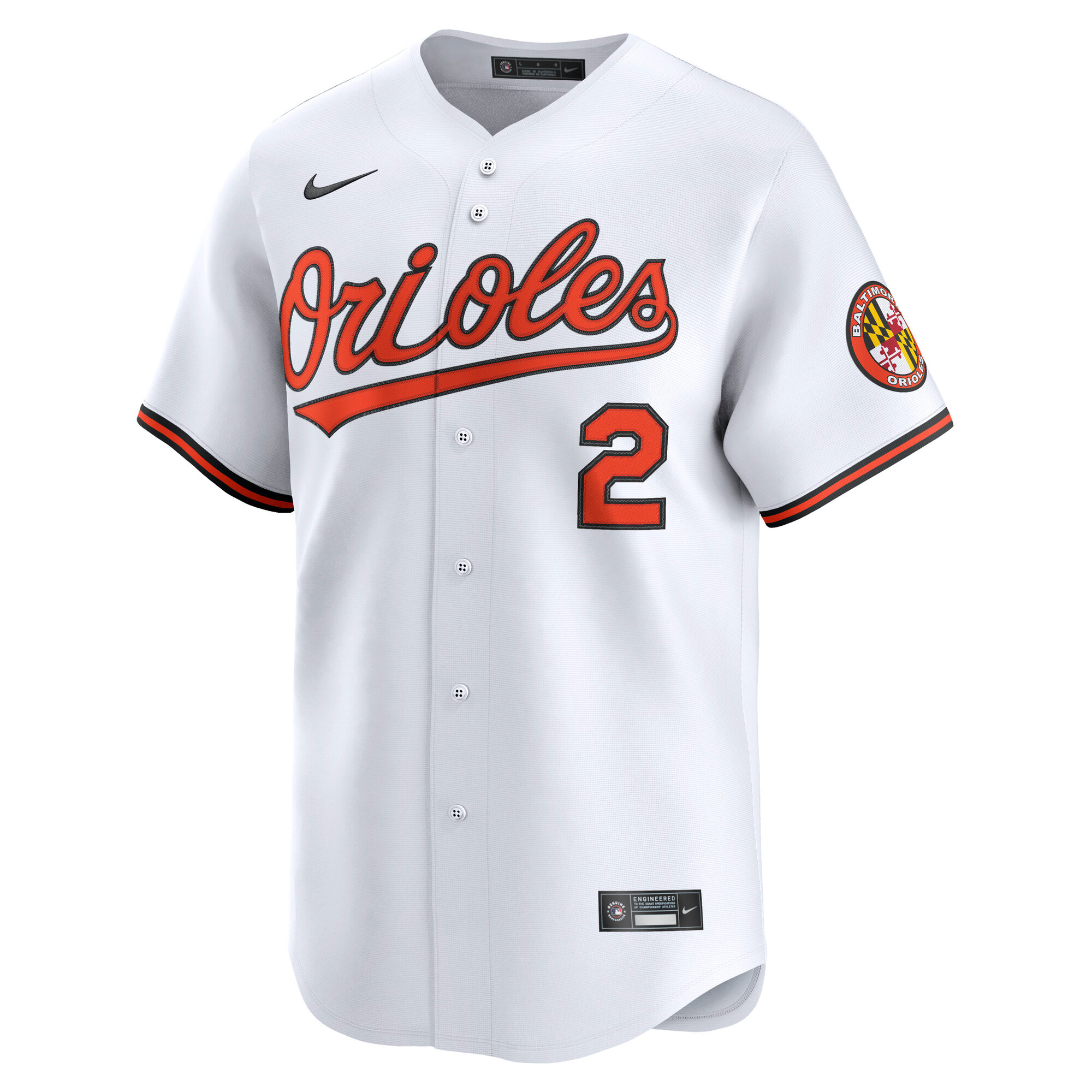 Alternative view of Men's Baltimore Orioles Gunnar Henderson White Home Limited Player Jersey
