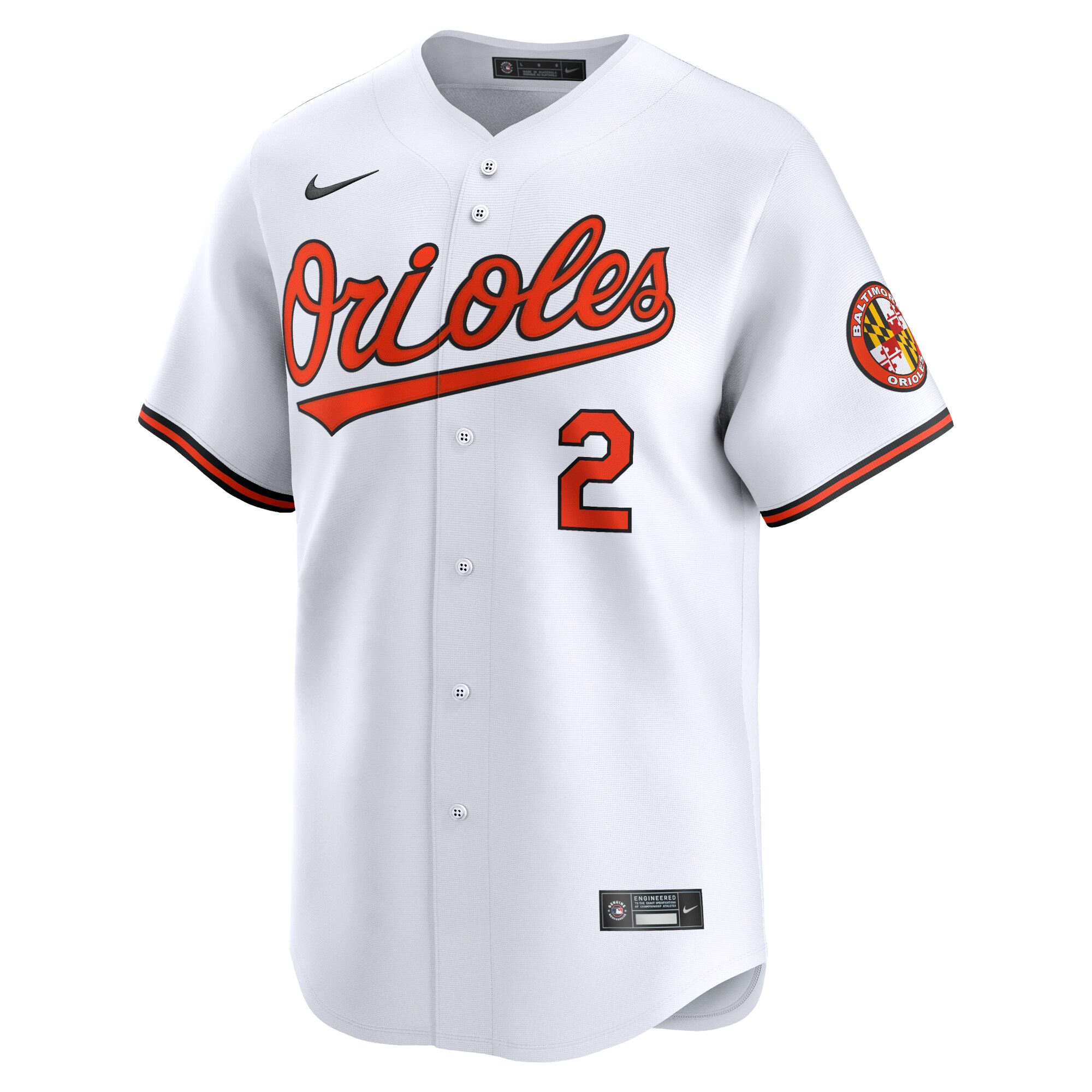 Alternative view of Men's Baltimore Orioles Gunnar Henderson White Home Limited Player Jersey