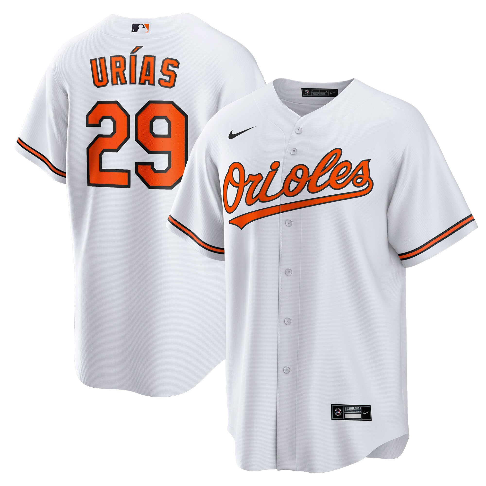Men's Baltimore Orioles Ramón Urías White Home Player Jersey