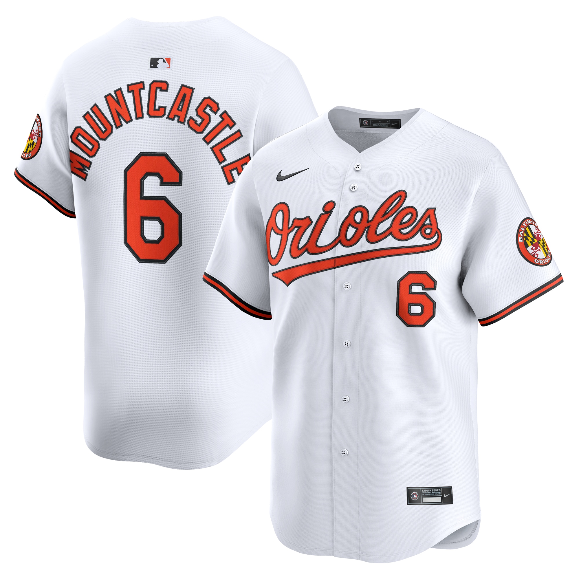 Men's Baltimore Orioles Ryan Mountcastle White Alternate Limited Player Jersey