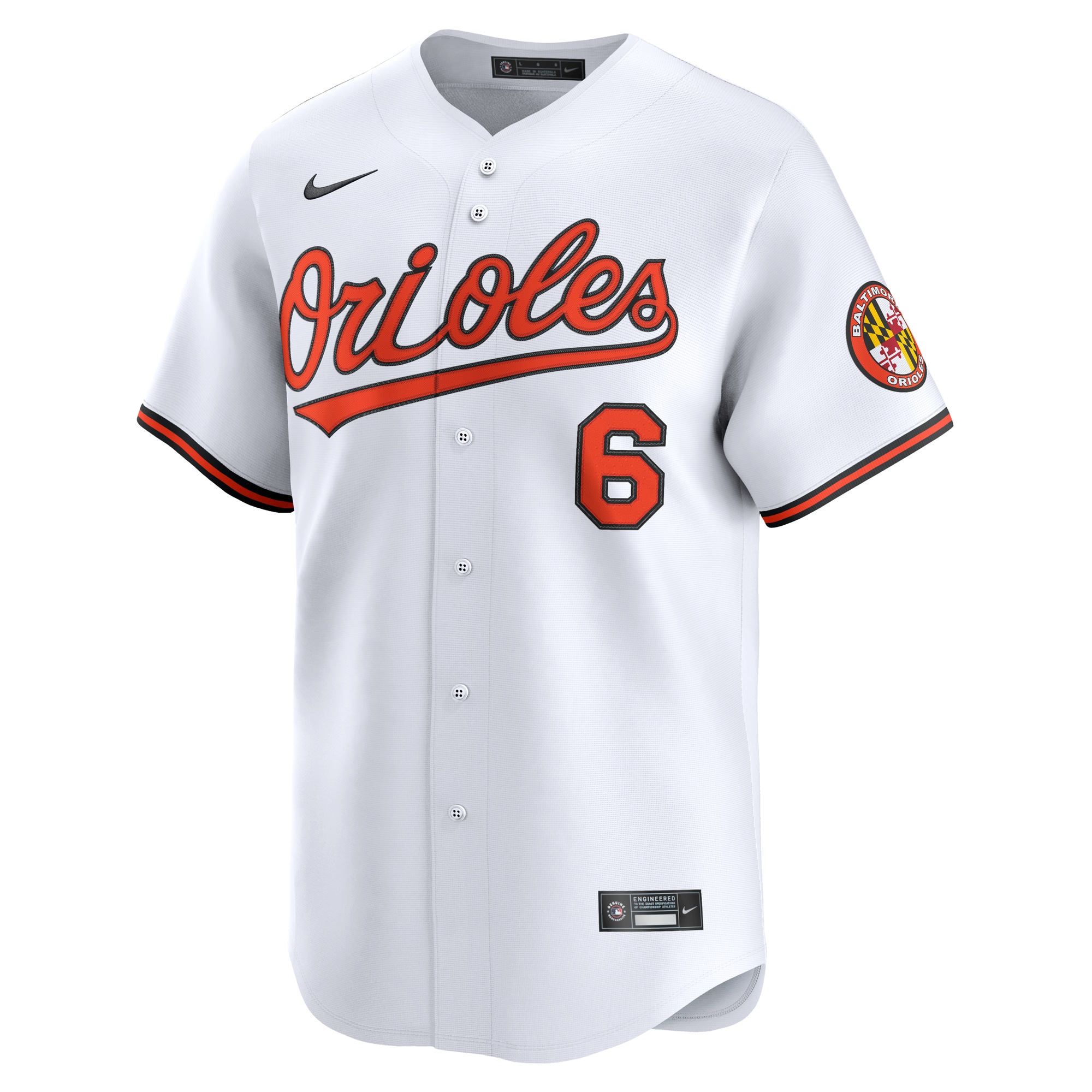 Alternative view of Men's Baltimore Orioles Ryan Mountcastle White Alternate Limited Player Jersey