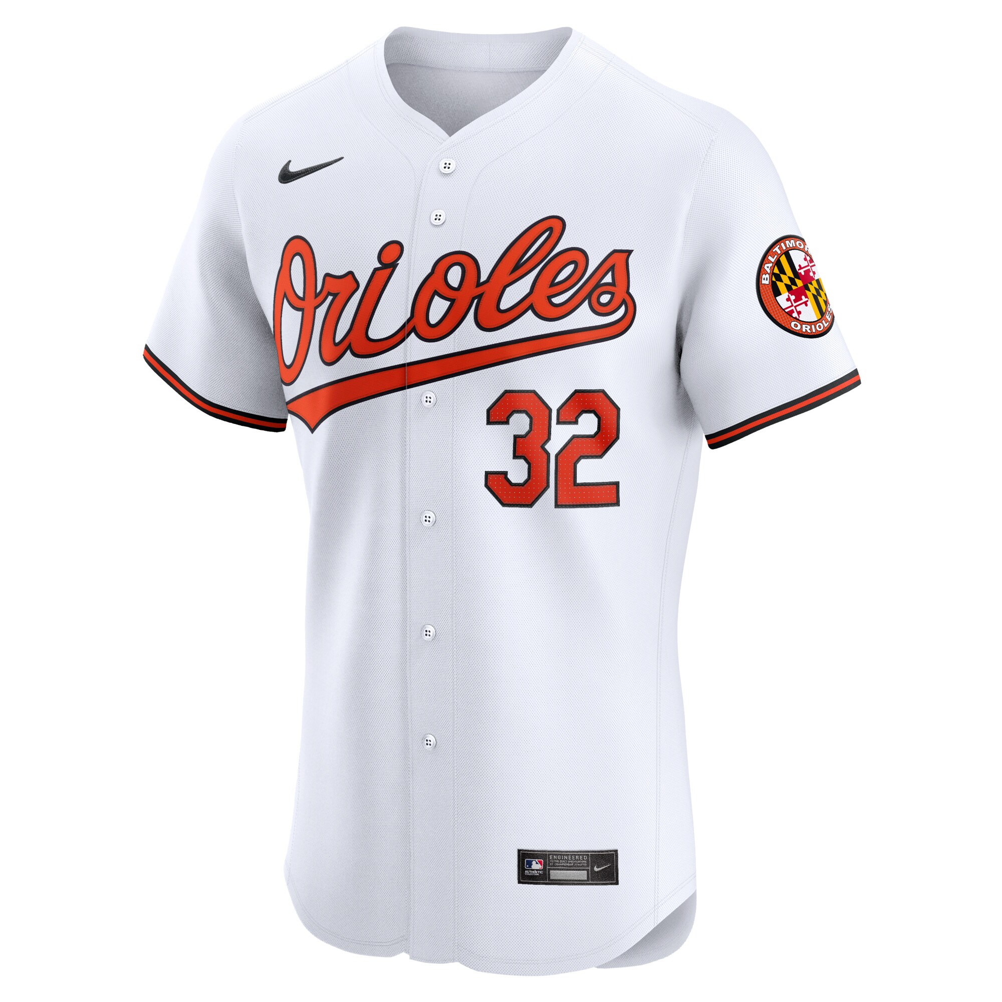 Alternative view of Men's Baltimore Orioles Ryan O'Hearn White Home Elite Player Jersey