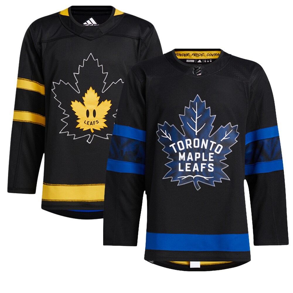 Men's Black Toronto Maple Leafs x drew house Alternate Blank Jersey - JS599 
