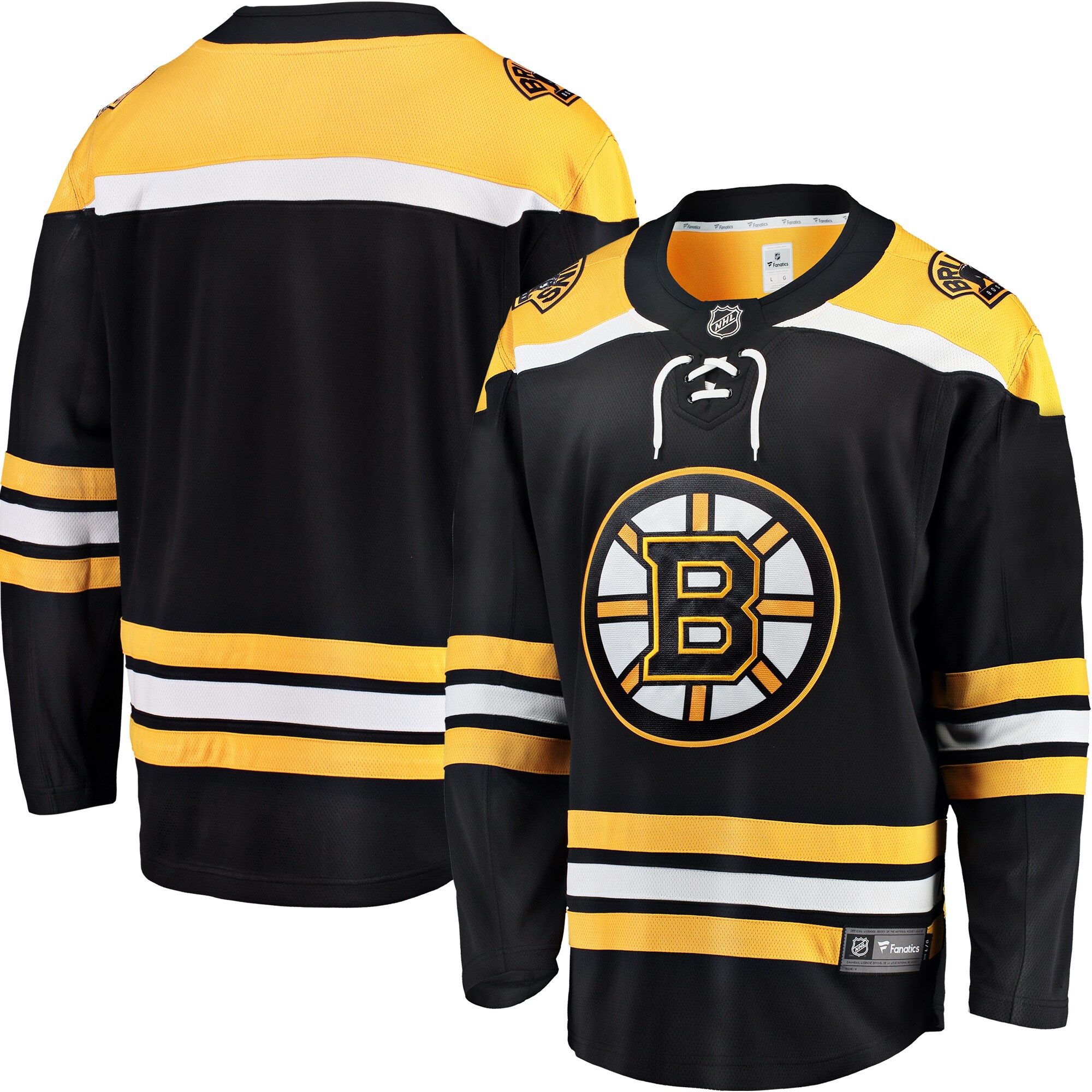 Men's Boston Bruins Black Breakaway Home Hockey Jersey - JS176 