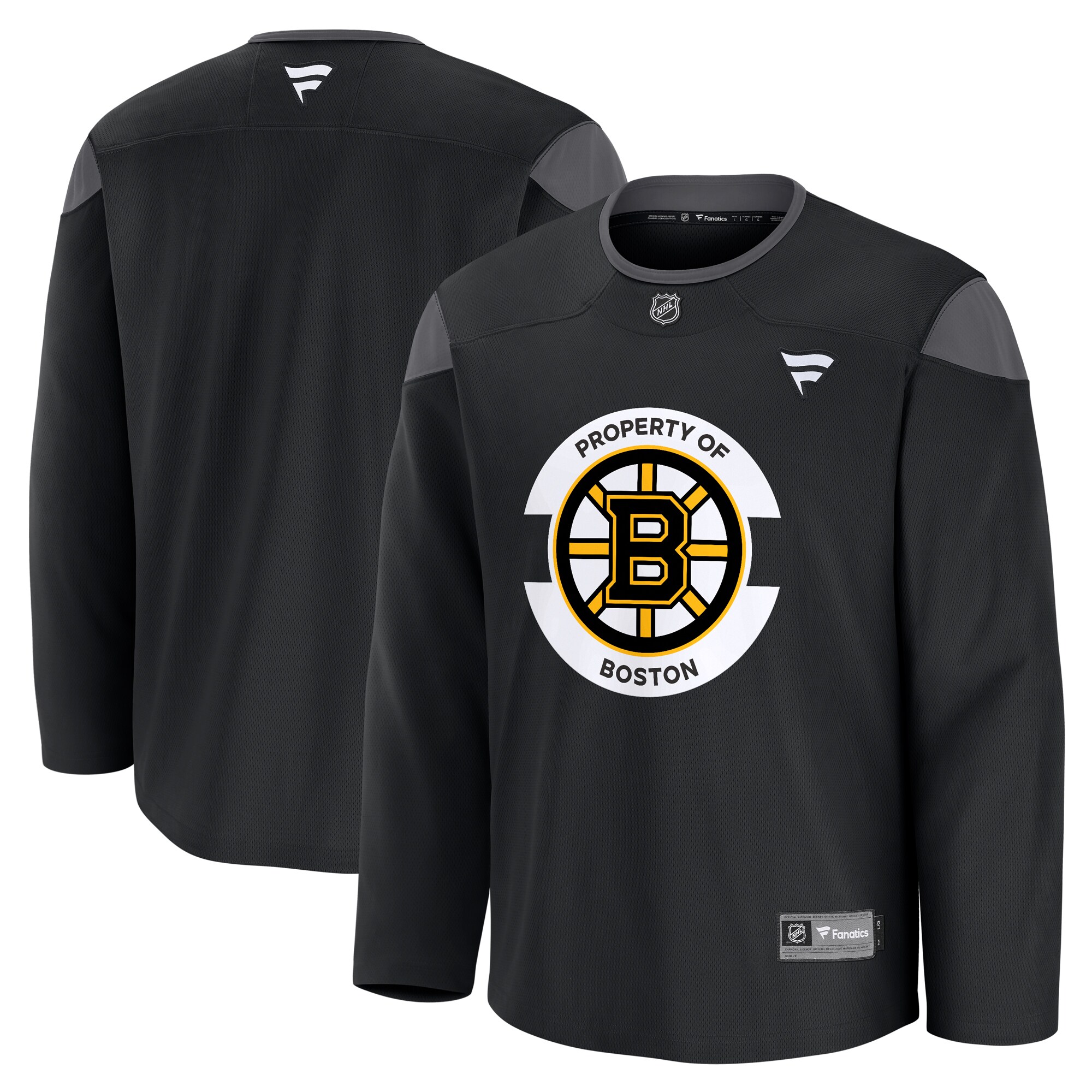 Men's Boston Bruins Black Team Practice Hockey Jersey - JS776 