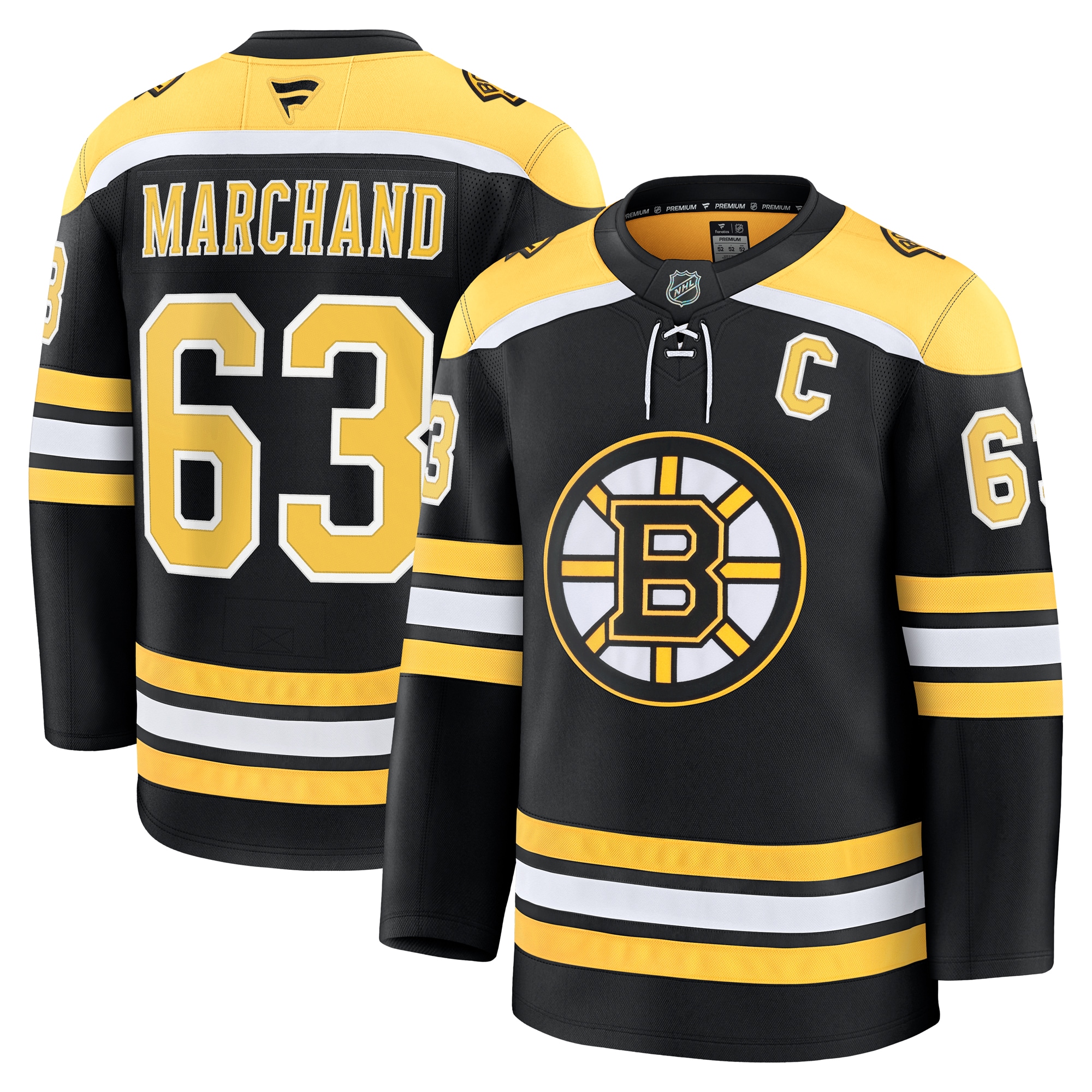 Men's Boston Bruins Brad Marchand Black Home Premium Hockey Jersey - JS141 