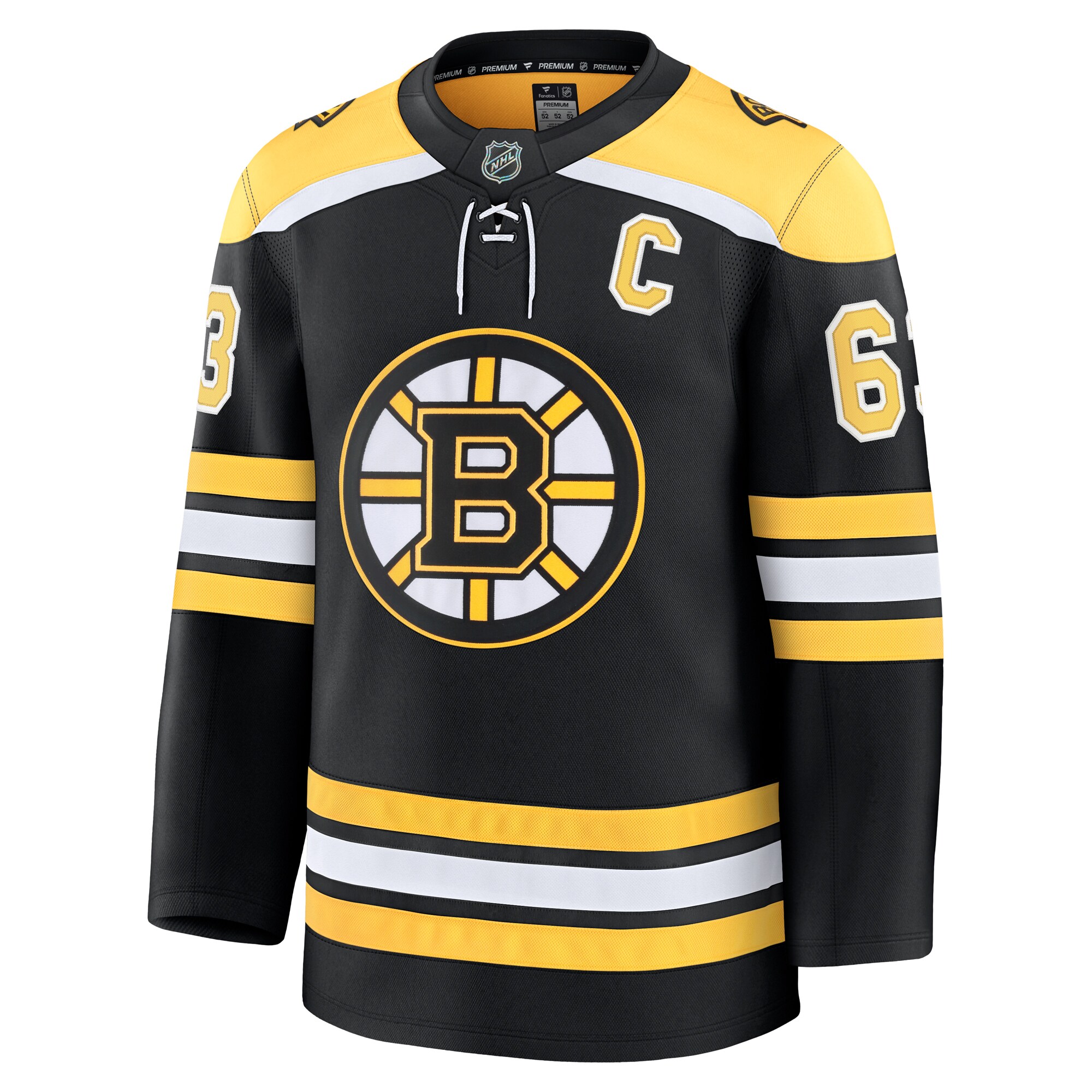 Alternative view of Men's Boston Bruins Brad Marchand Black Home Premium Hockey Jersey - JS480 