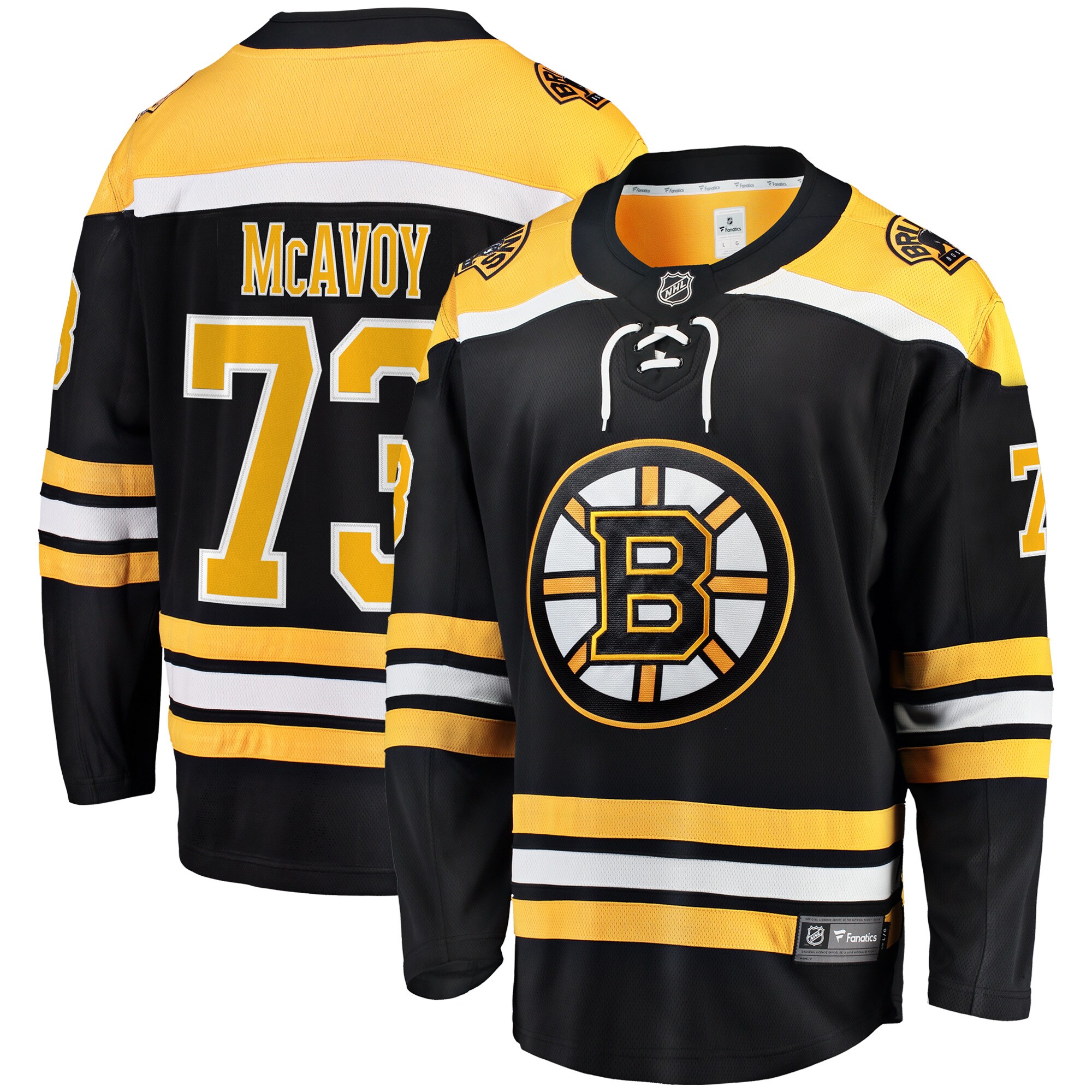 Men's Boston Bruins Charlie McAvoy Black Home Breakaway Hockey Jersey - JS430 