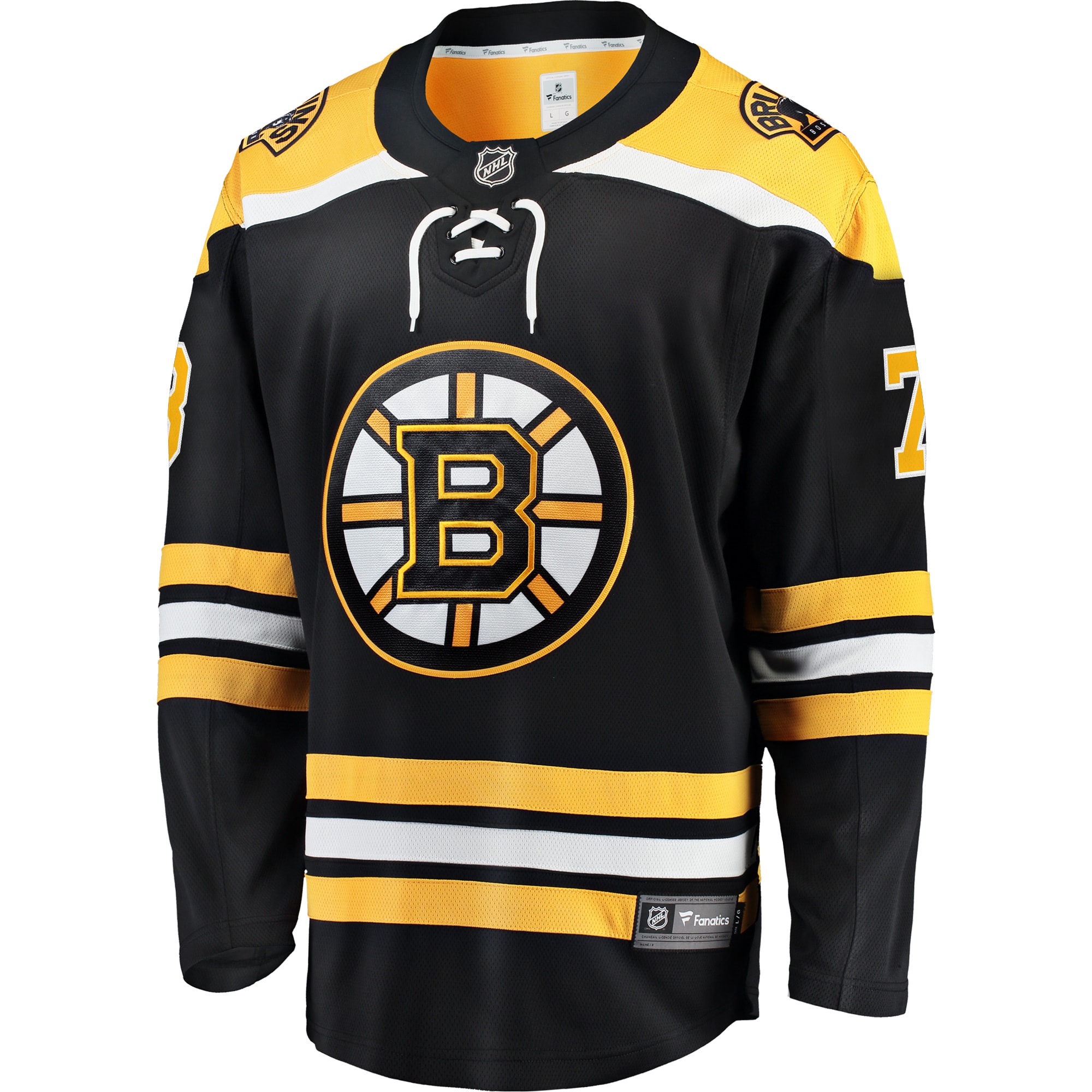 Alternative view of Men's Boston Bruins Charlie McAvoy Black Home Breakaway Hockey Jersey - JS430 