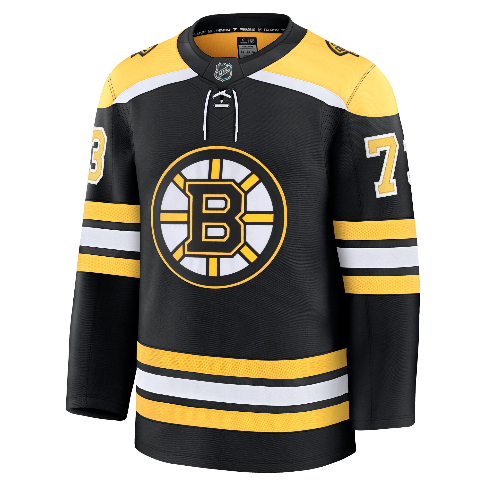 Alternative view of Men's Boston Bruins Charlie McAvoy Black Home Premium Hockey Jersey - JS674 