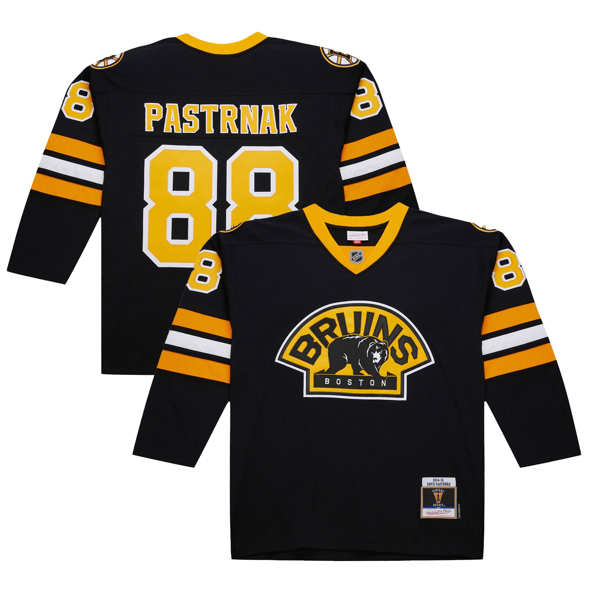 Men's Boston Bruins David Pastrnak Black 2014-15 Power Play Hockey Jersey - JS698 