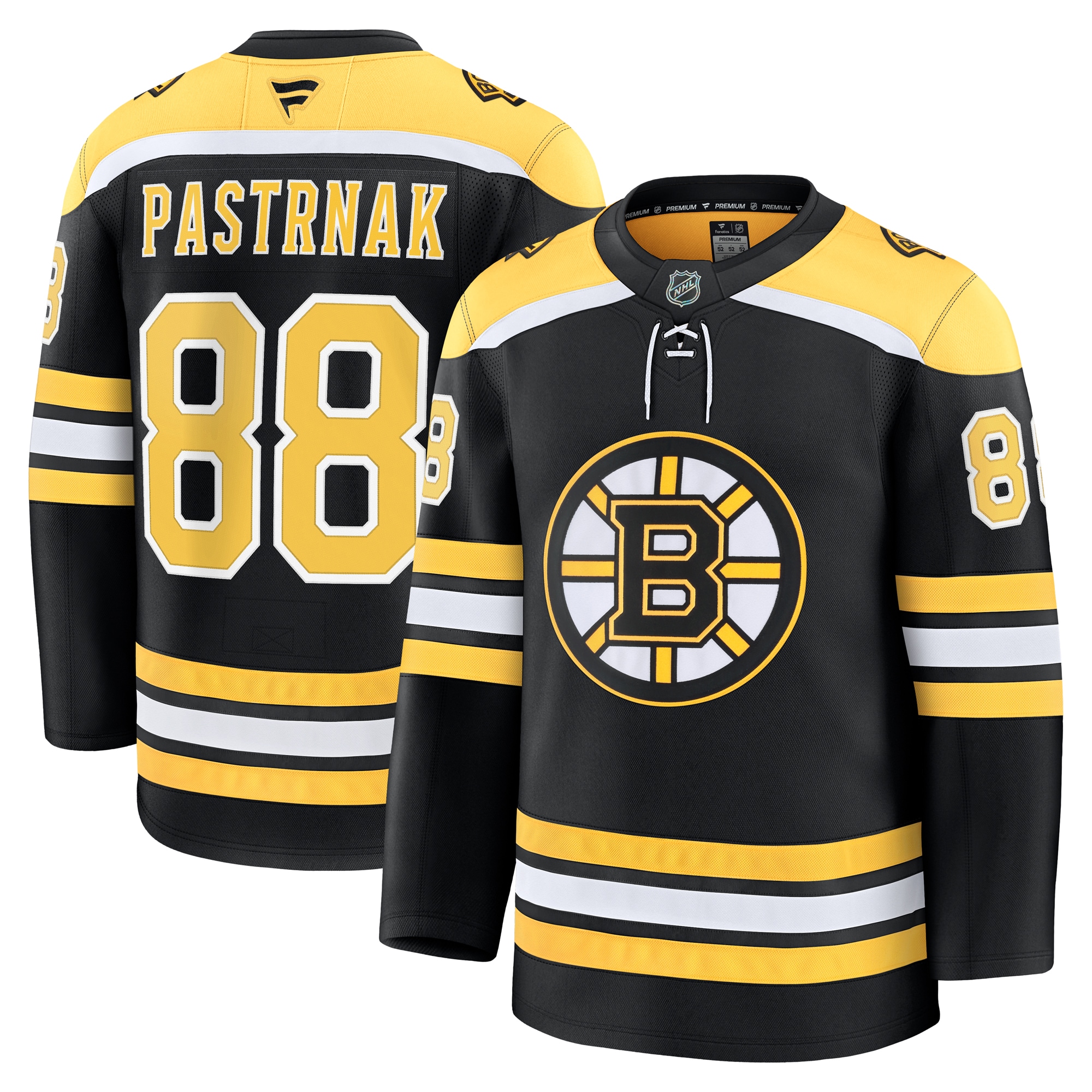 Men's Boston Bruins David Pastrnak Black Home Premium Hockey Jersey - JS838 