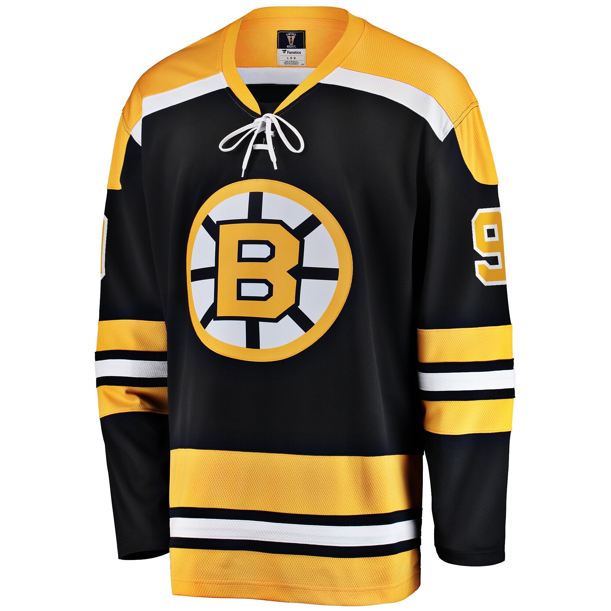 Alternative view of Men's Boston Bruins John Bucyk Black Premier Breakaway Retired Player Hockey Jersey - JS600 
