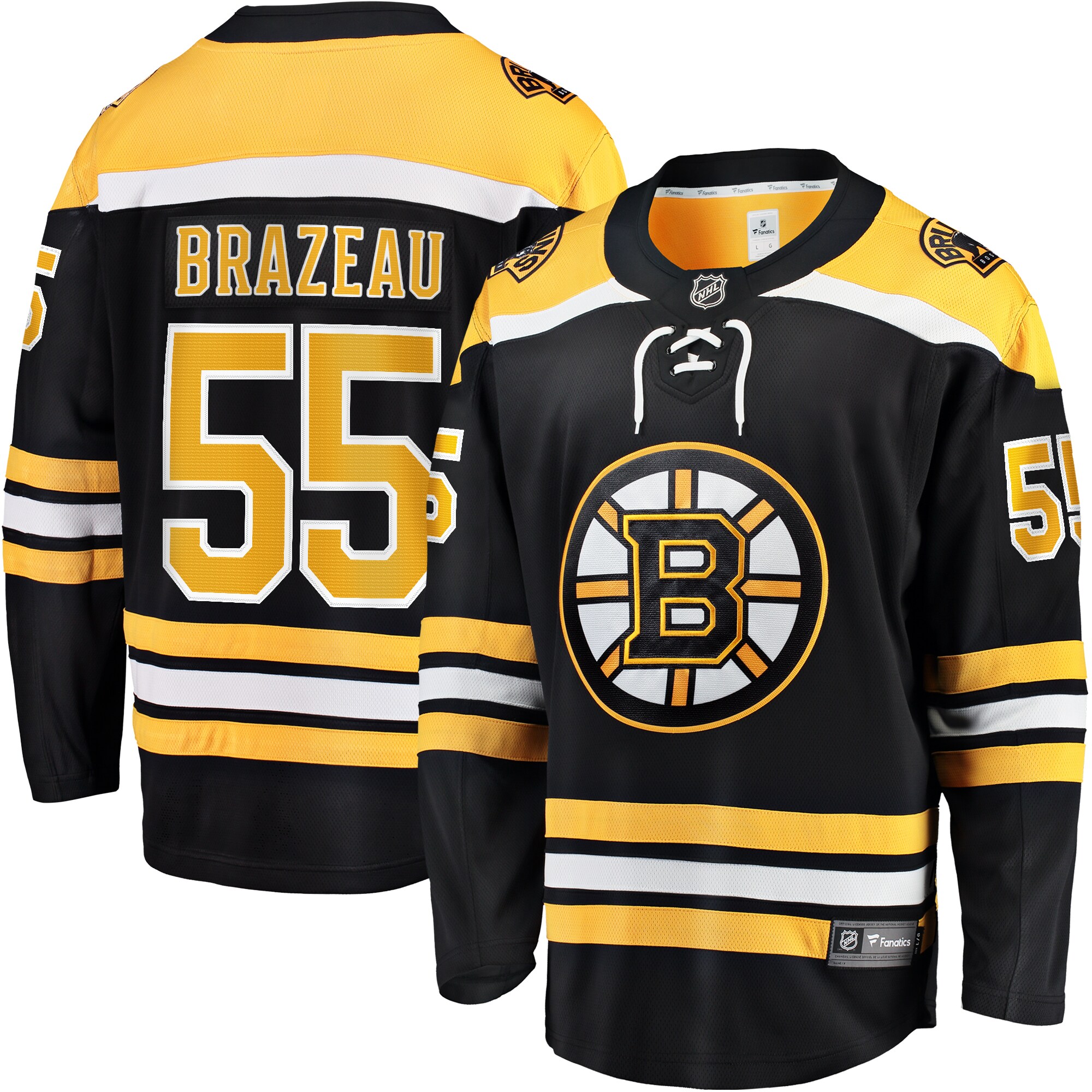 Men's Boston Bruins Justin Brazeau Black Home Premier Breakaway Player Hockey Jersey - JS261 
