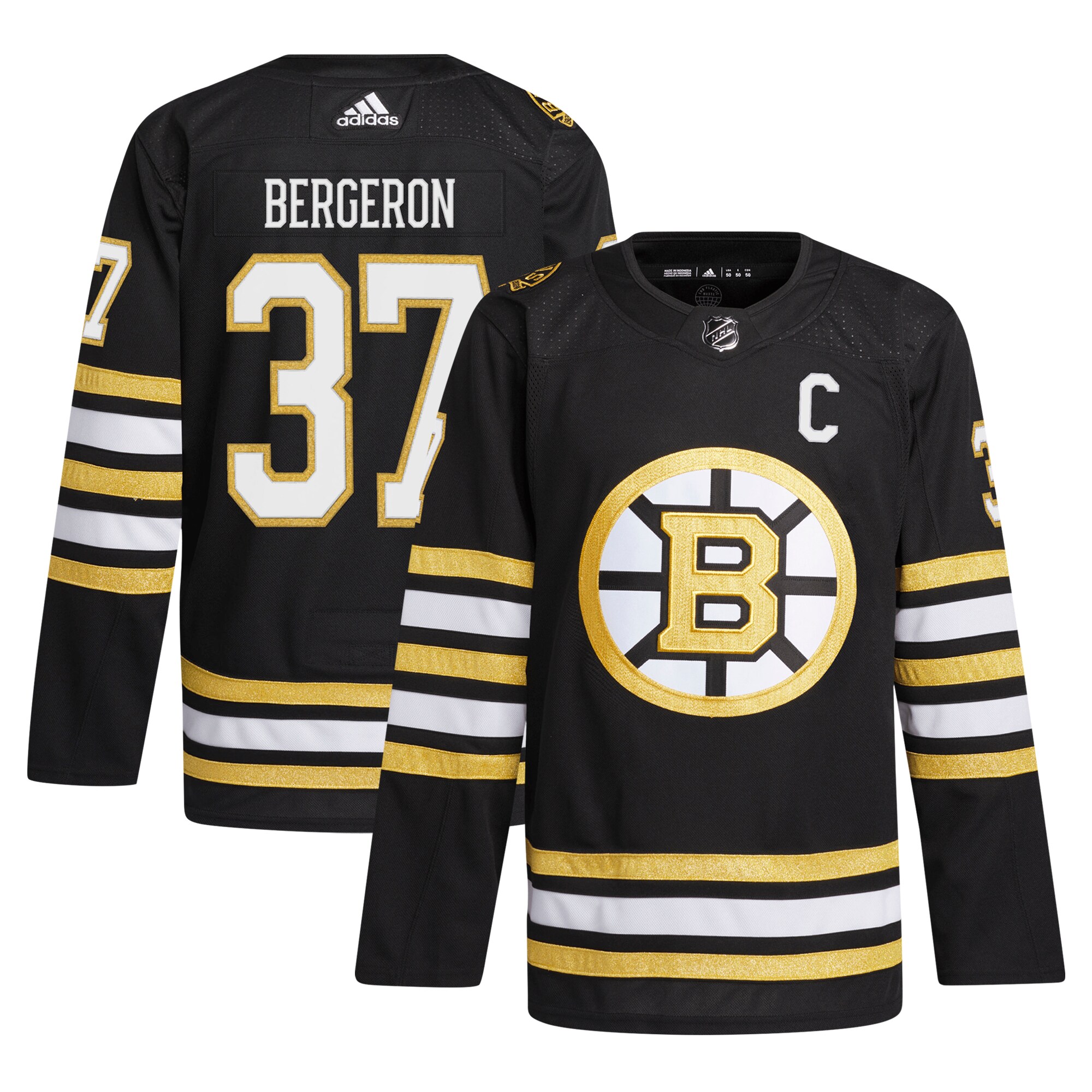 Men's Boston Bruins Patrice Bergeron Black Home Primegreen Player Hockey Jersey - JS495 