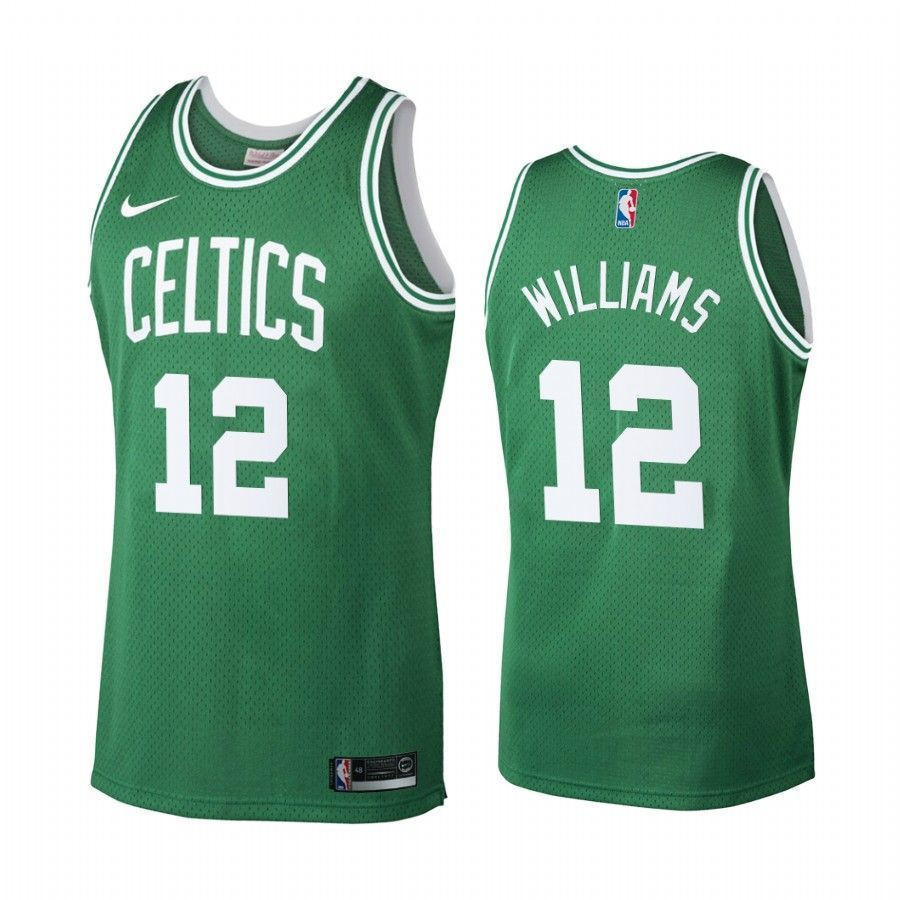 Men's Boston Celtics 12 Grant Williams Green Hardwood Classics Basketball Jersey - JS282