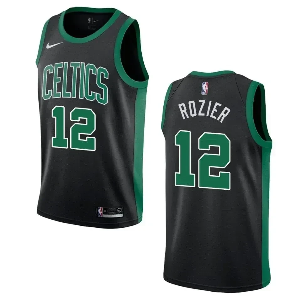 Men's Boston Celtics 12 Terry Rozier Statement Swingman Basketball Jersey - Black - JS974