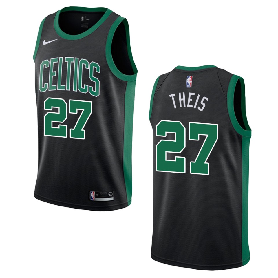 Men's Boston Celtics #27 Daniel Theis Statement Swingman Basketball Jersey - Black