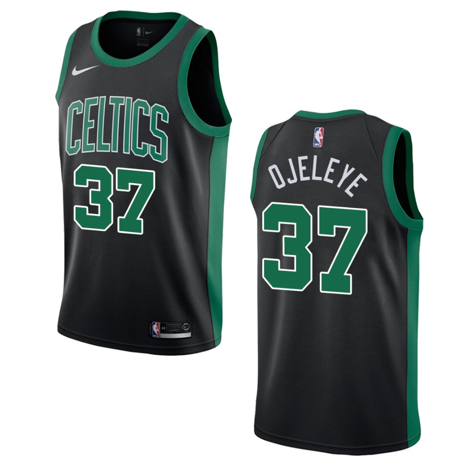 Men's Boston Celtics #37 Semi Ojeleye Statement Swingman Basketball Jersey - Black