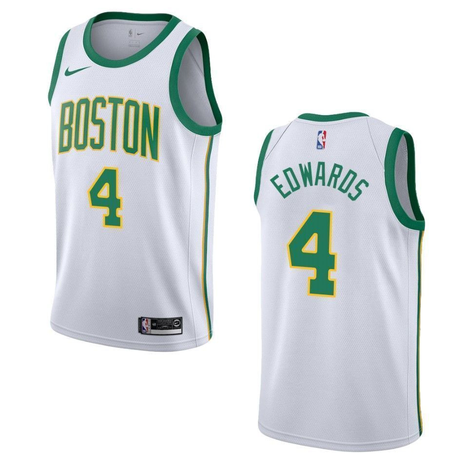 Men's Boston Celtics 4 Carsen Edwards City Swingman Basketball Jersey - White - JS398