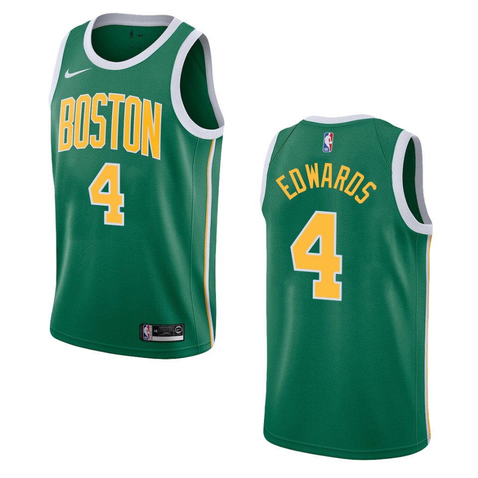 Men's Boston Celtics #4 Carsen Edwards Earned Swingman Basketball Jersey - Green