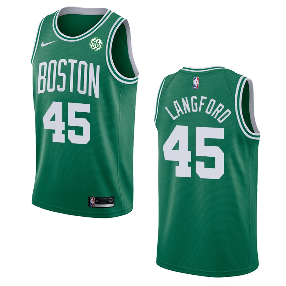 Men's Boston Celtics #45 Romeo Langford Icon Swingman Basketball Jersey - Green