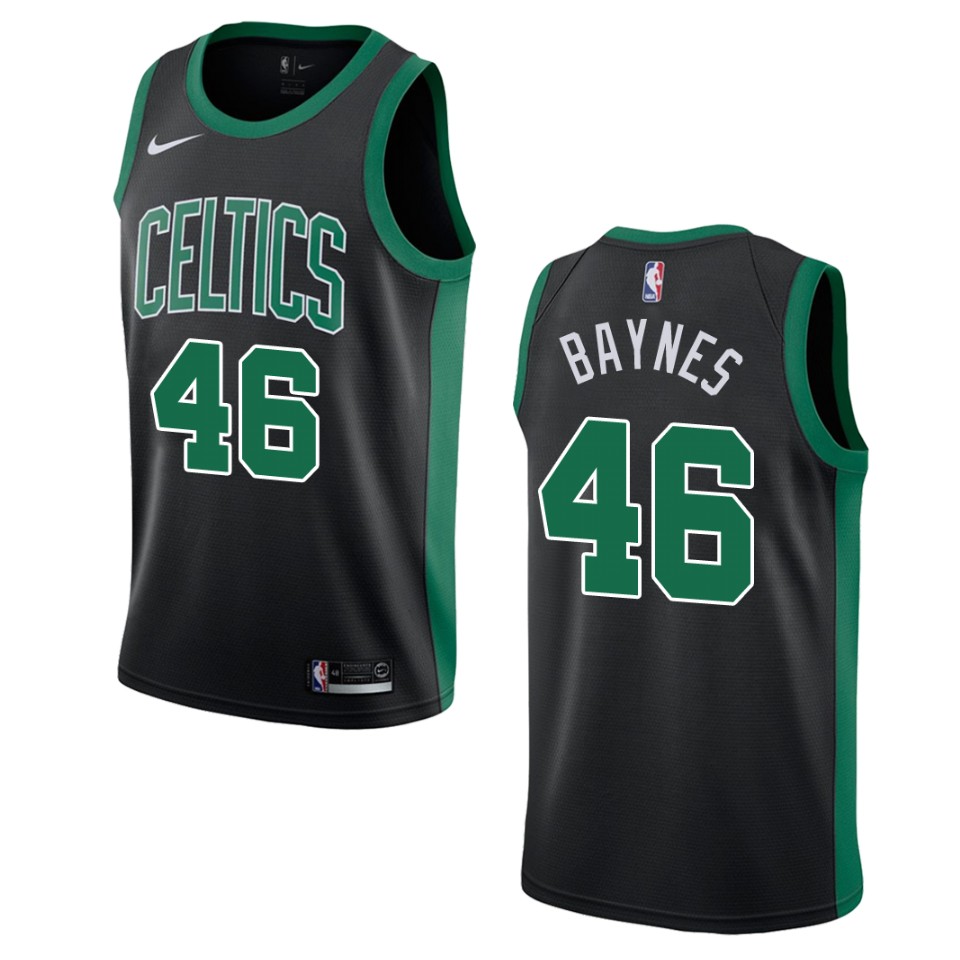 Men's Boston Celtics #46 Aron Baynes Statement Swingman Basketball Jersey - Black
