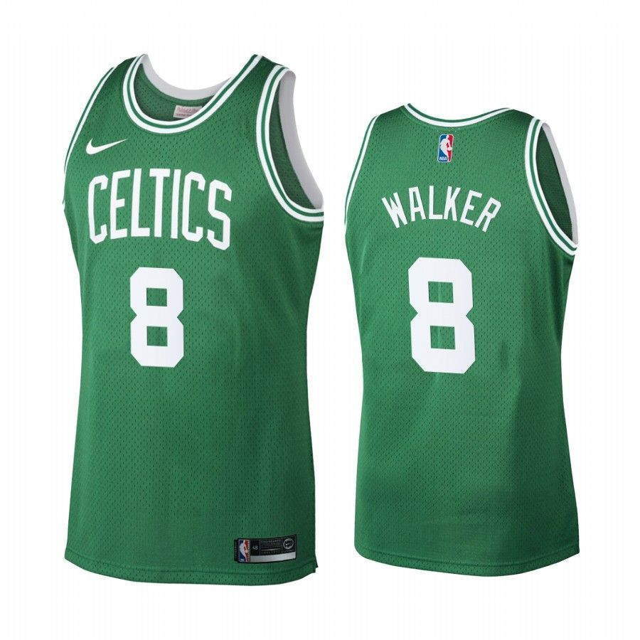Men's Boston Celtics 8 Kemba Walker Green Hardwood Classics Basketball Jersey - JS363 