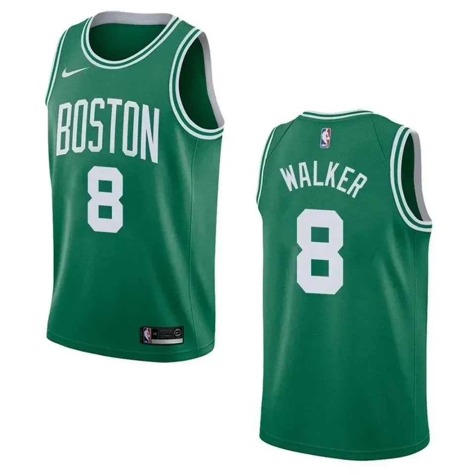 Men's Boston Celtics 8 Kemba Walker Icon Swingman Basketball Jersey - Green - JS767